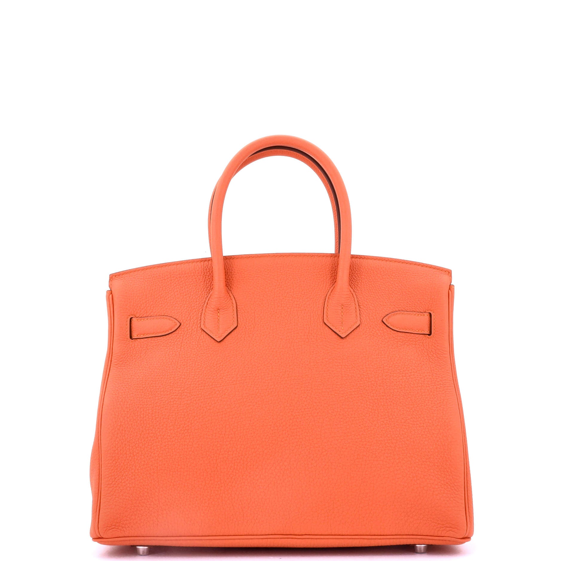 Hermes Birkin Handbag Orange Togo with Palladium Hardware 30