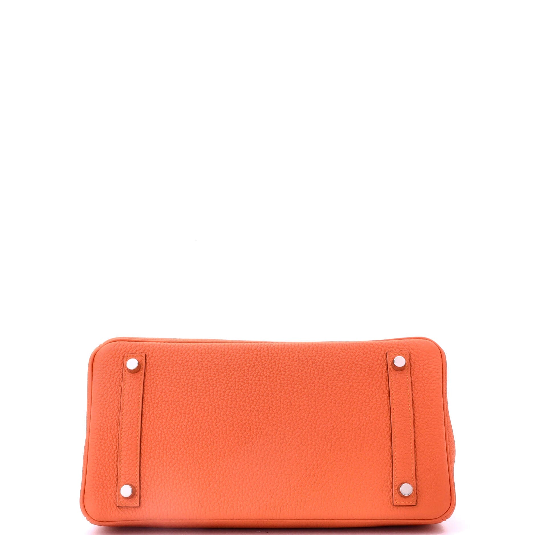 Hermes Birkin Handbag Orange Togo with Palladium Hardware 30