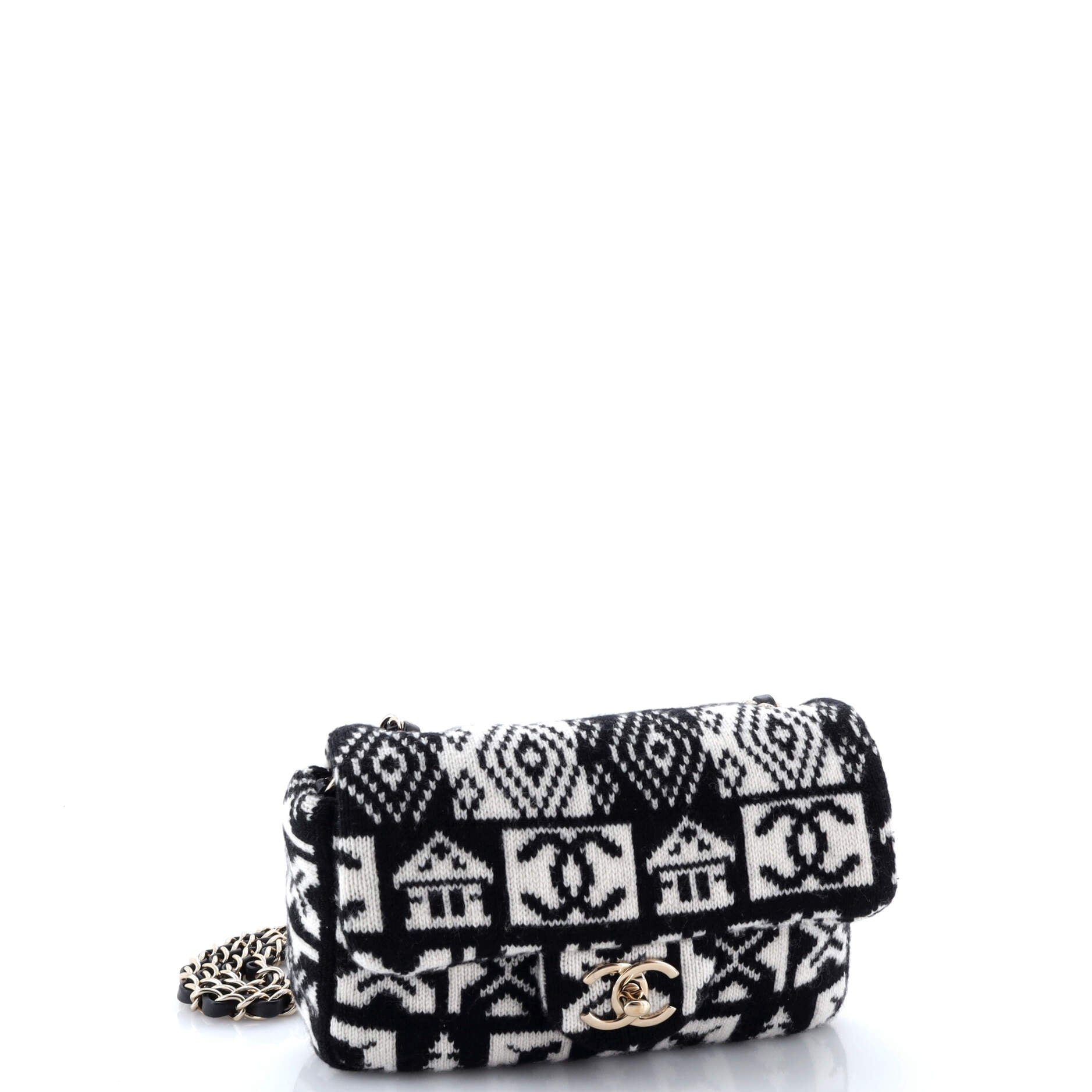 Chanel Coco Neige Flap Bag Cashmere Knit Mini