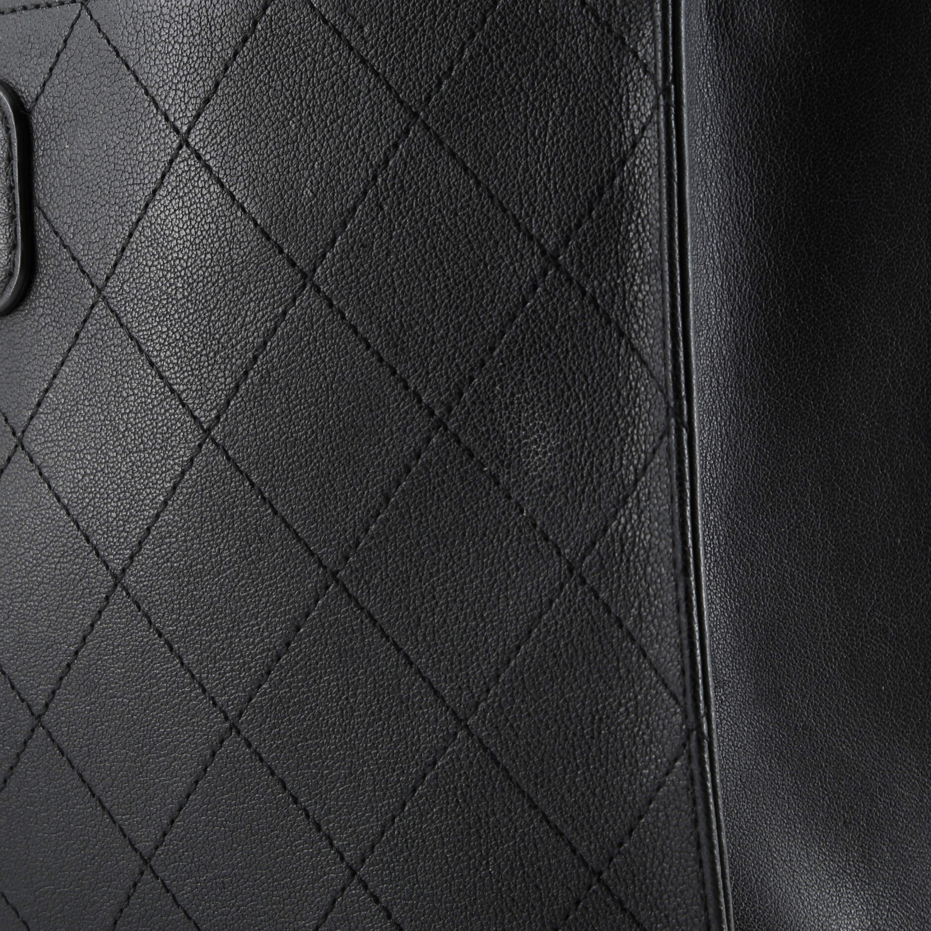 Chanel CC Front Chain Pocket Tote Stitched Leather Medium