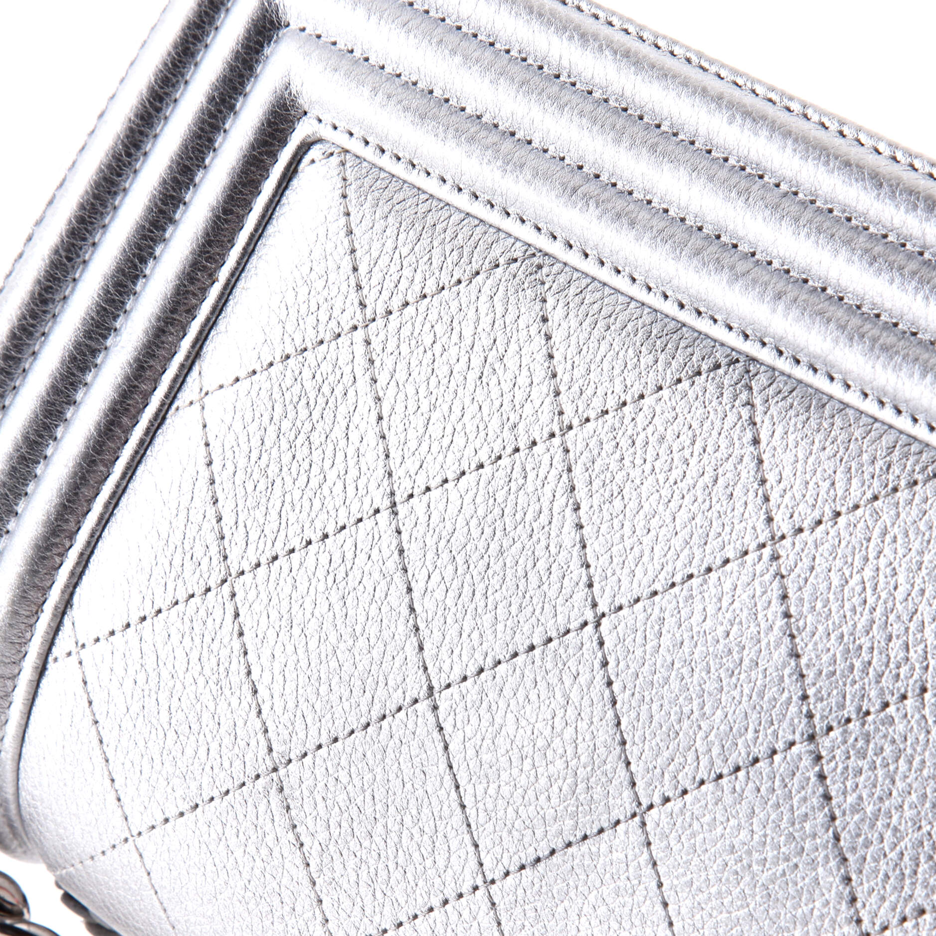 Chanel Boy Flap Bag Quilted Lambskin with Camellia Applique Small