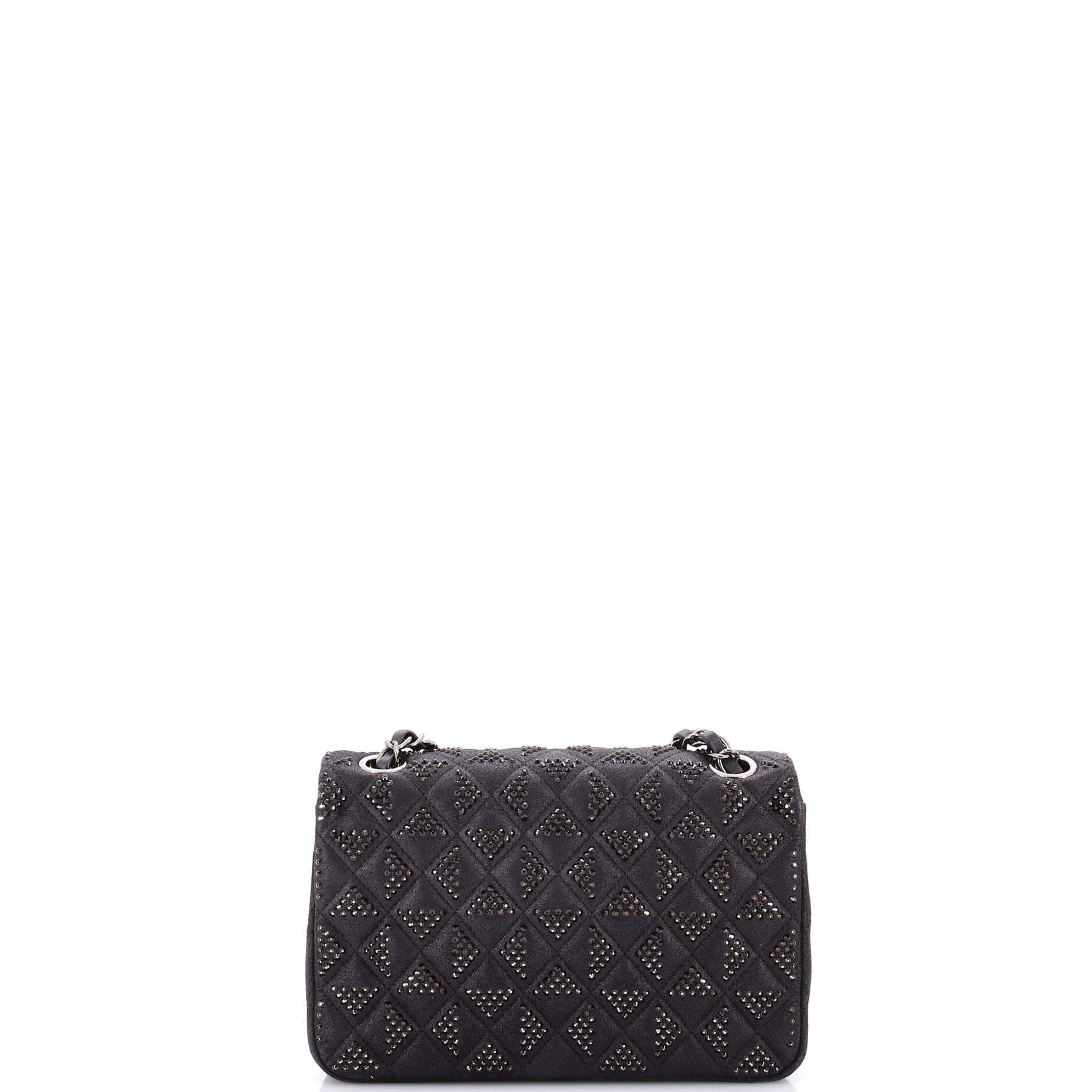 Chanel CC Flap Bag Crystal Embellished Quilted Goatskin Mini