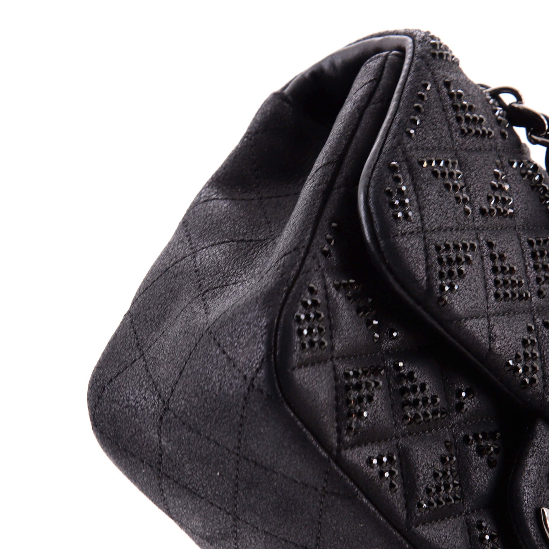 Chanel CC Flap Bag Crystal Embellished Quilted Goatskin Mini