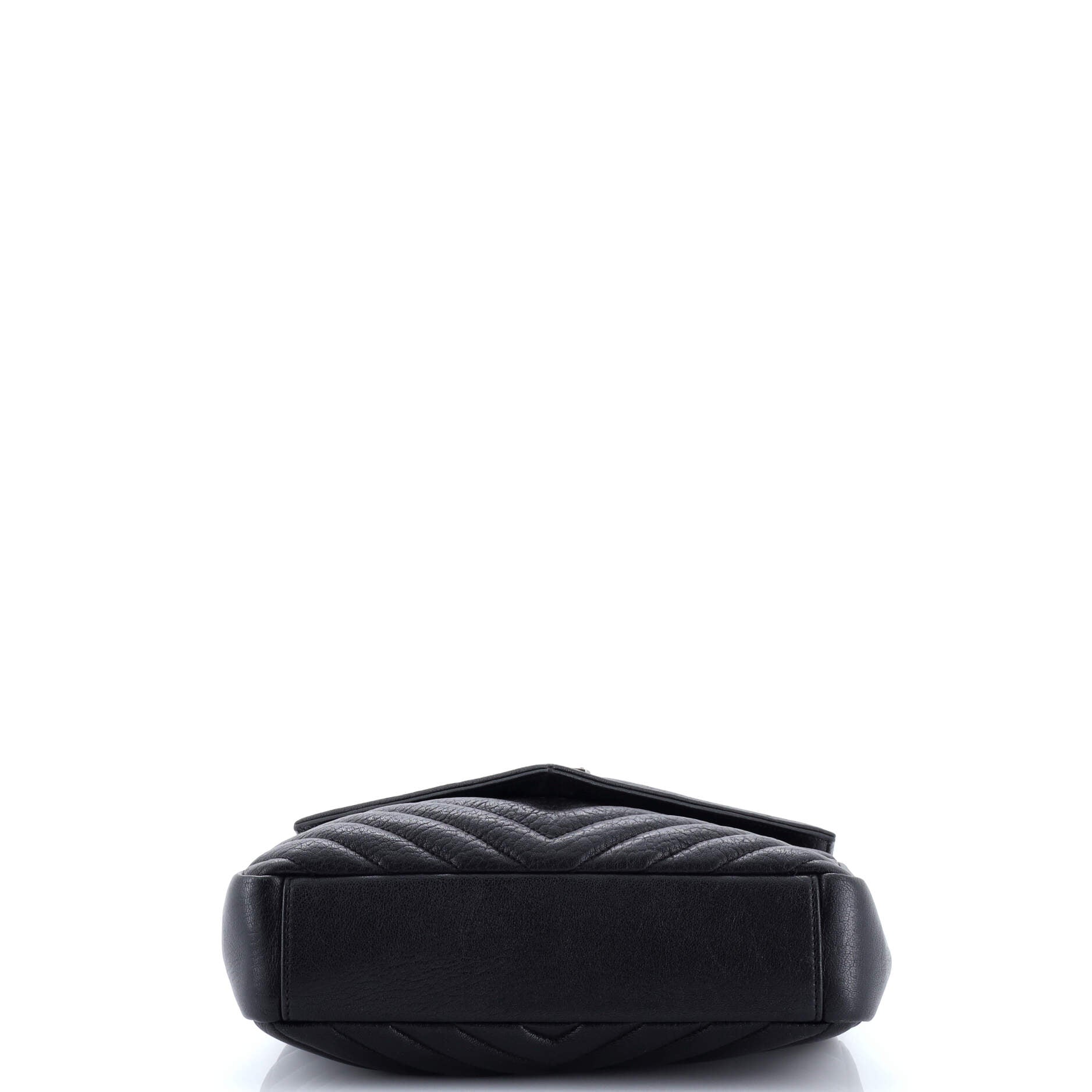 Saint Laurent Classic Monogram College Bag Matelasse Chevron Leather Medium