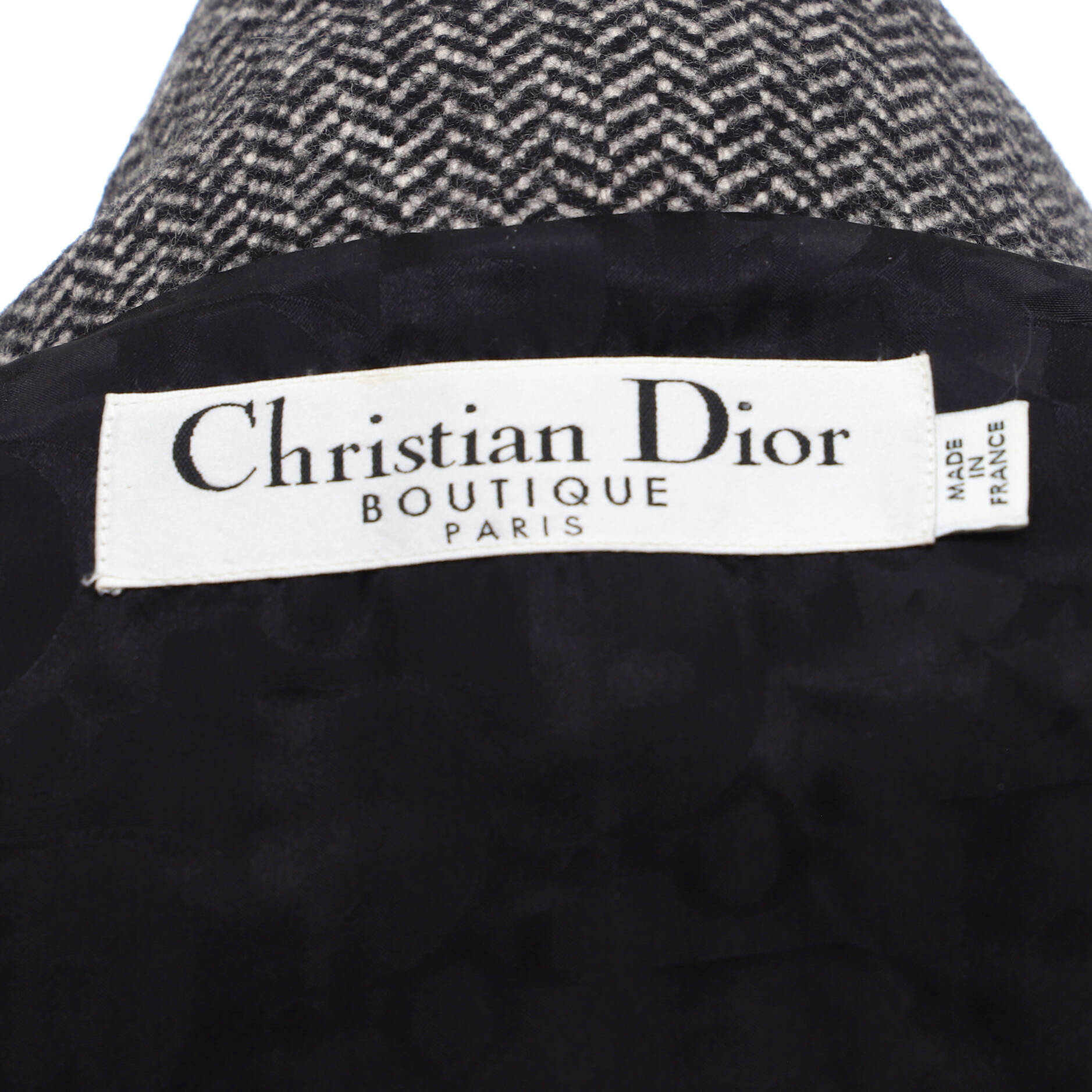 Christian Dior Women's Double Breasted Belted Coat Wool Blend