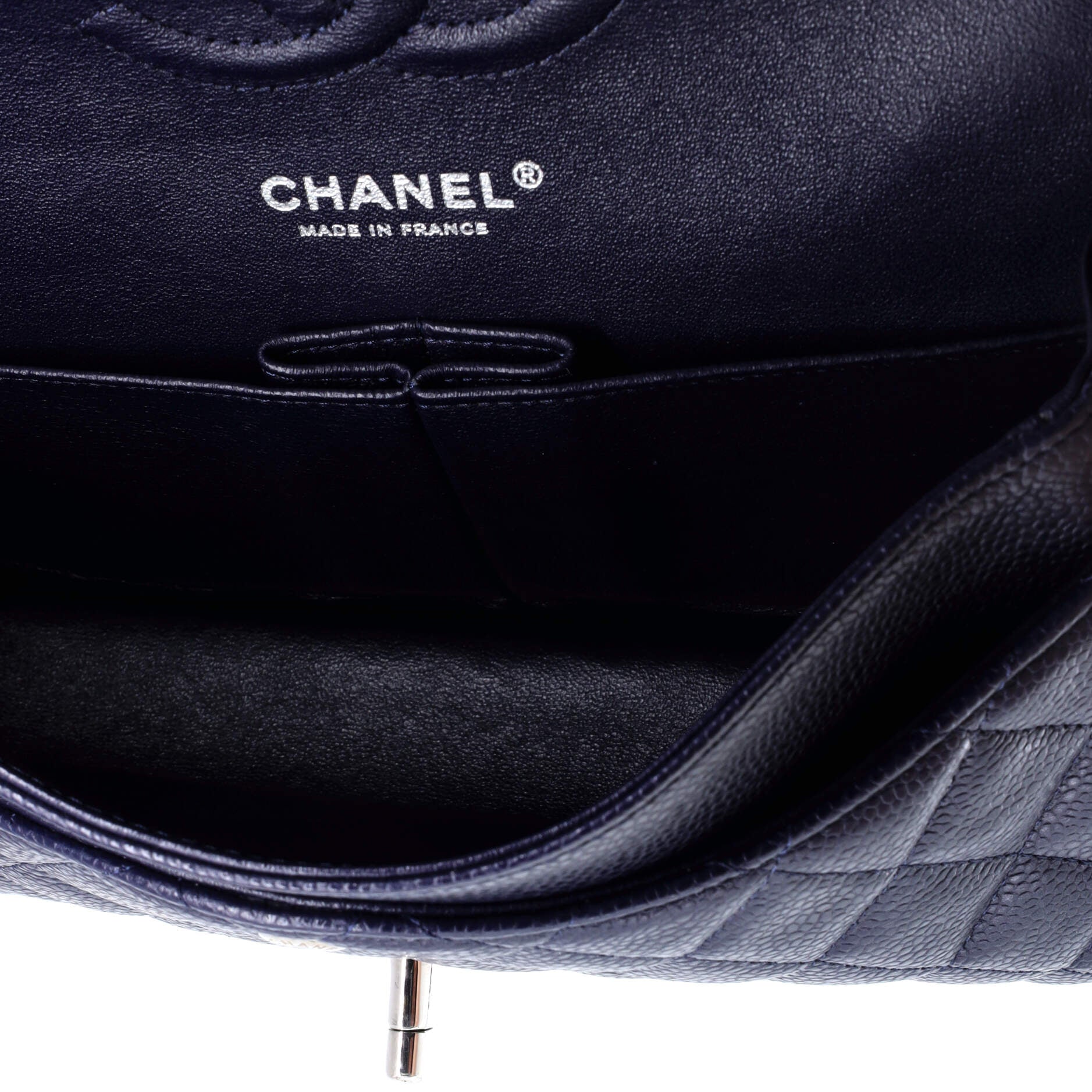 Chanel Classic Double Flap Bag Quilted Caviar Medium
