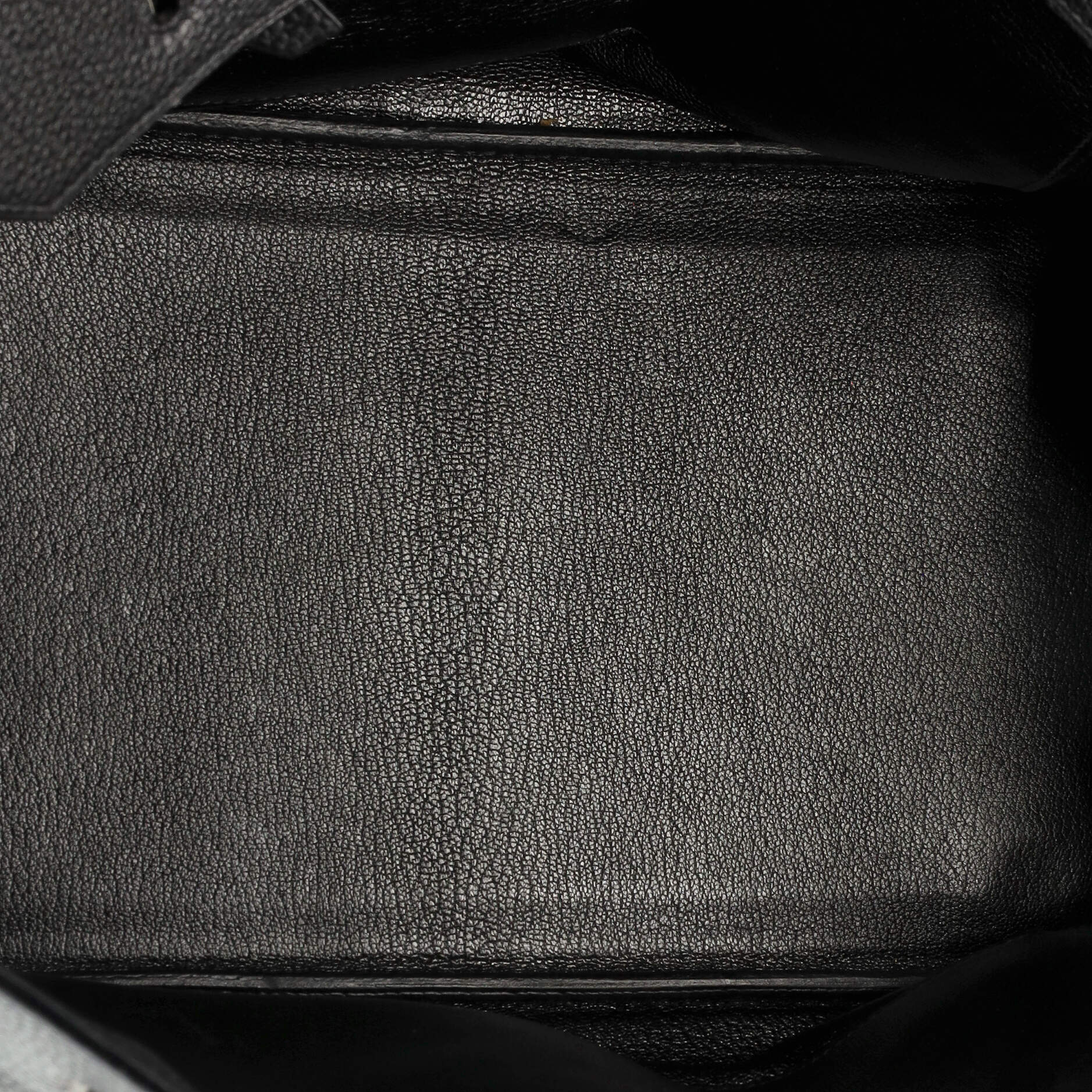 Hermes Birkin Handbag Black Clemence with Palladium Hardware 35