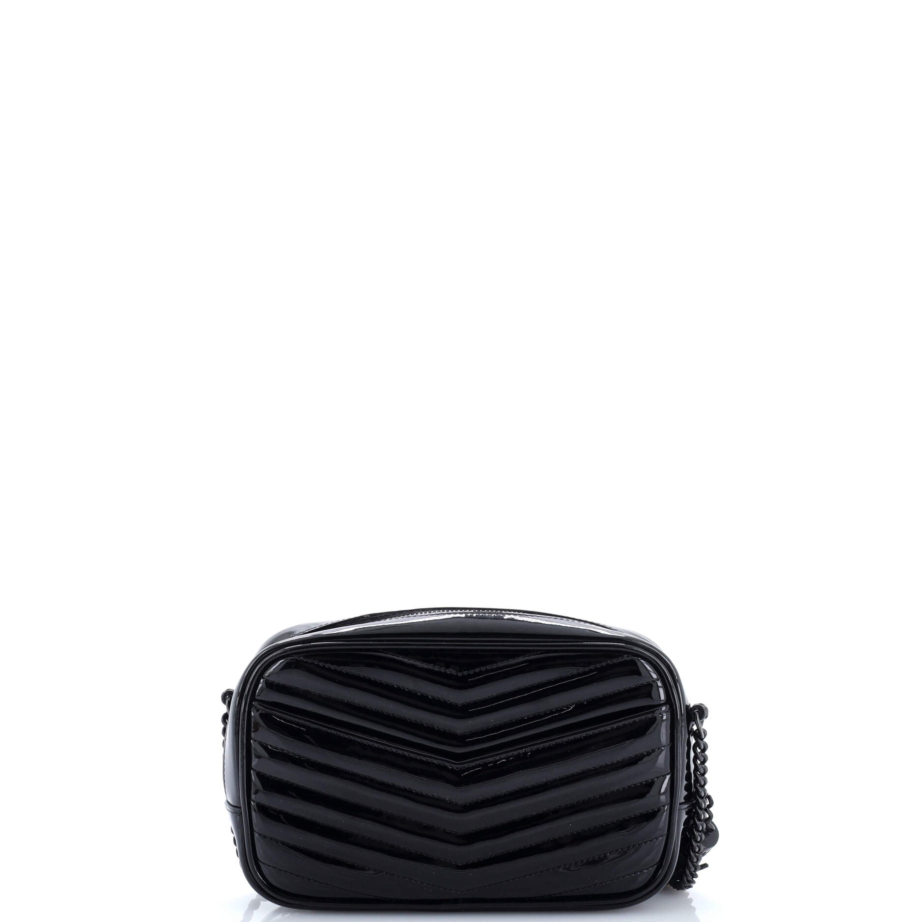 Saint Laurent Lou Camera Bag Matelasse Chevron Patent Mini
