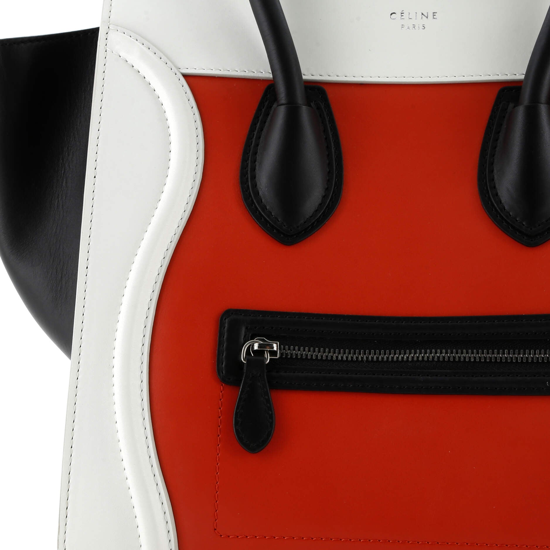 Celine Tricolor Luggage Bag Leather Mini