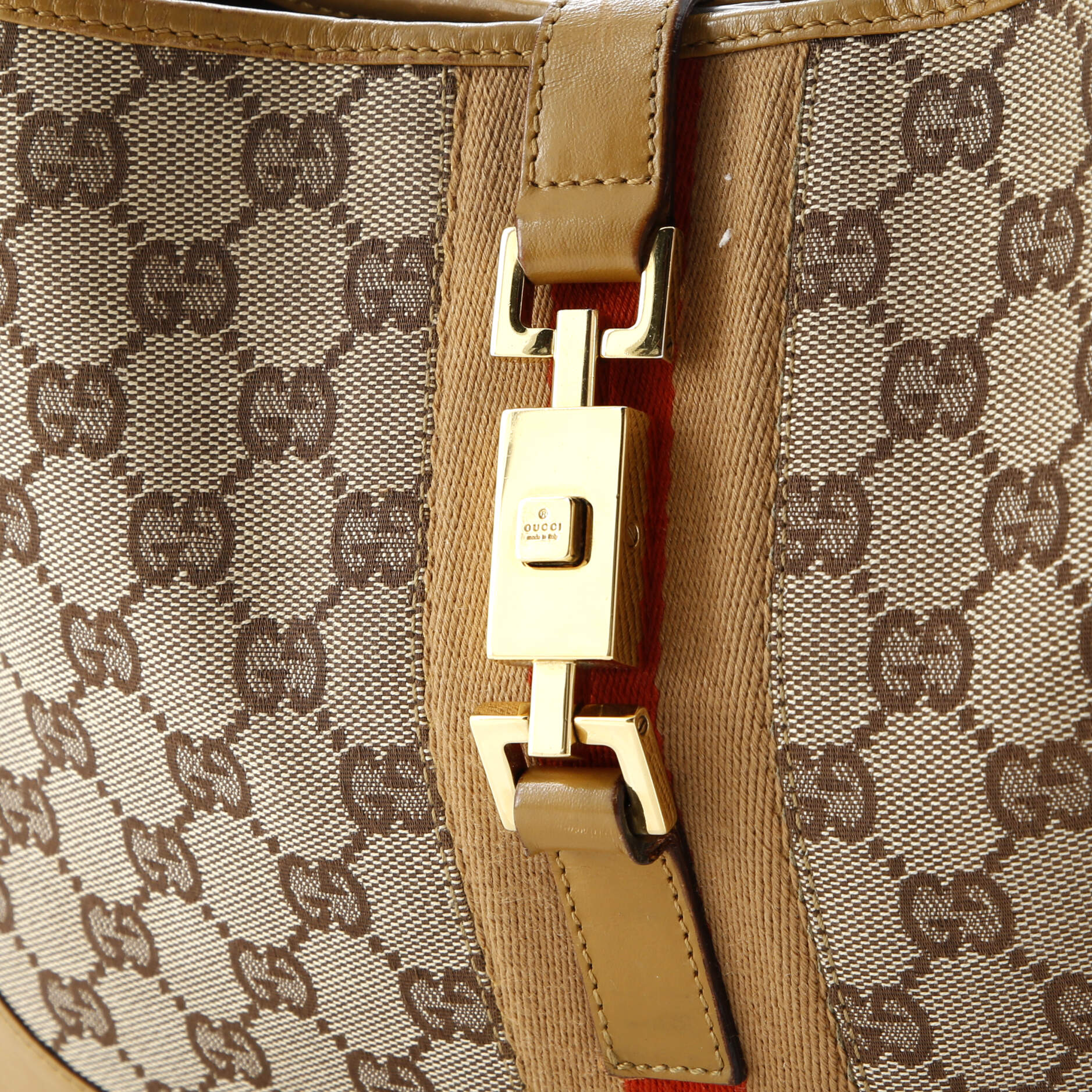 Gucci Web Jackie O Hobo GG Canvas Medium