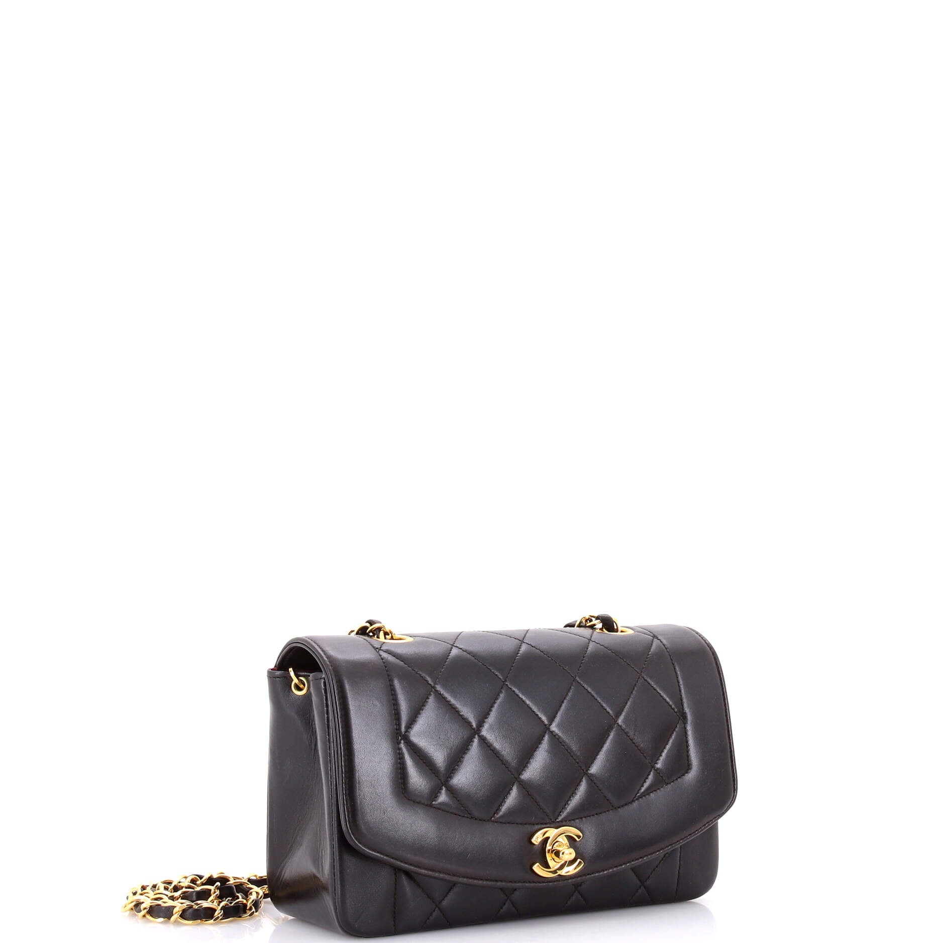 Chanel Vintage Diana Flap Bag Quilted Lambskin Small