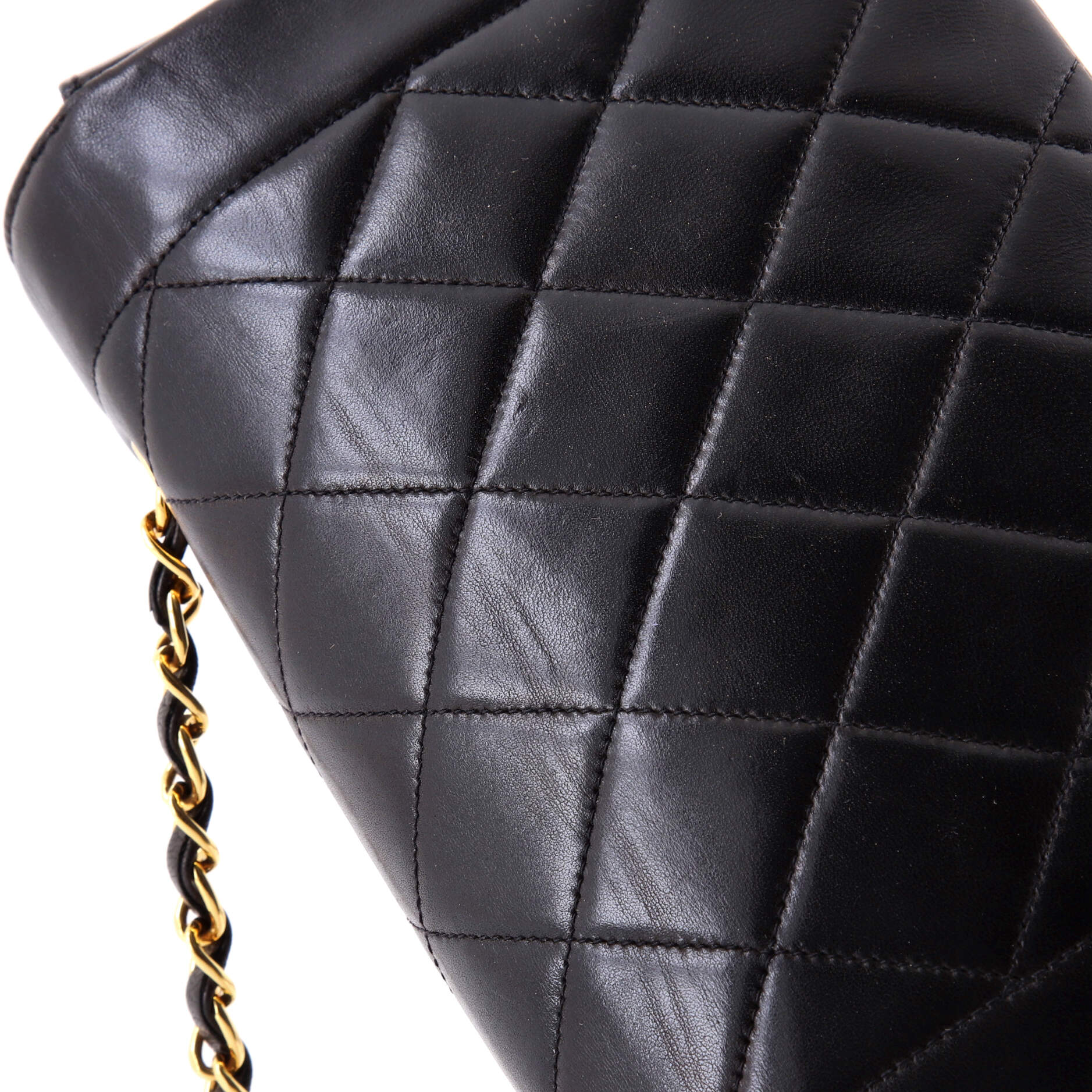Chanel Vintage Diana Flap Bag Quilted Lambskin Small