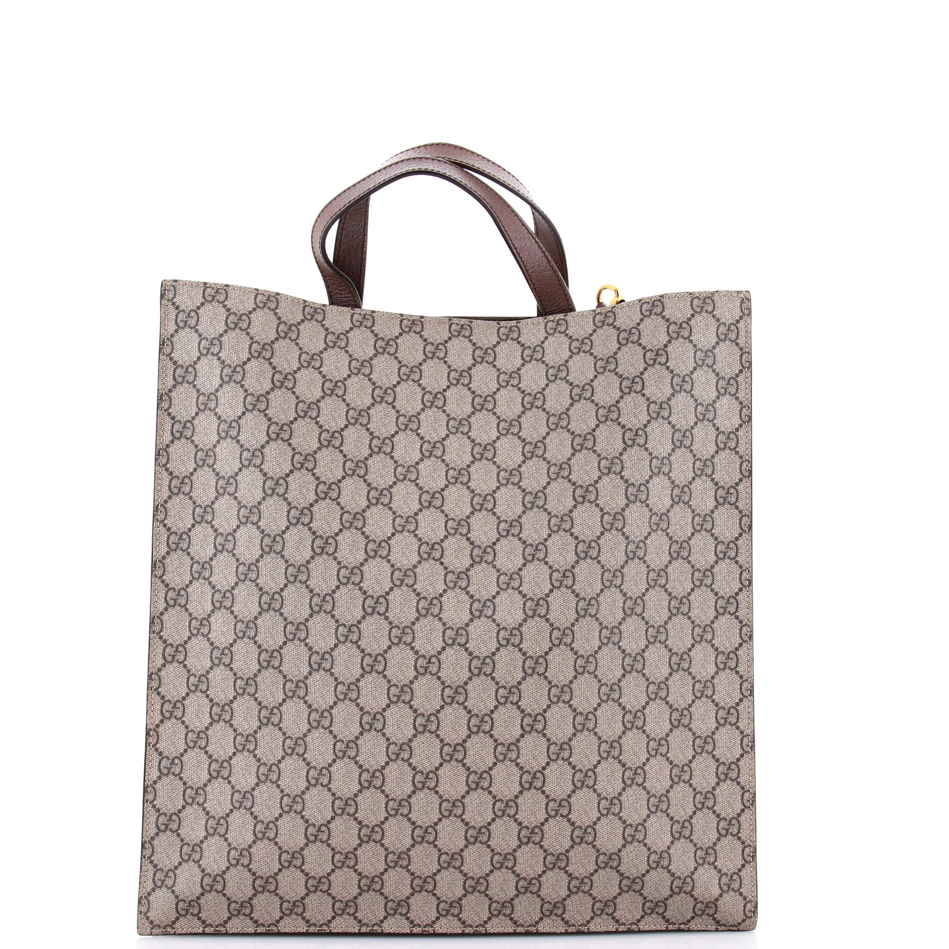 Gucci Courrier Convertible Soft Open Tote GG Coated Canvas with Applique North South