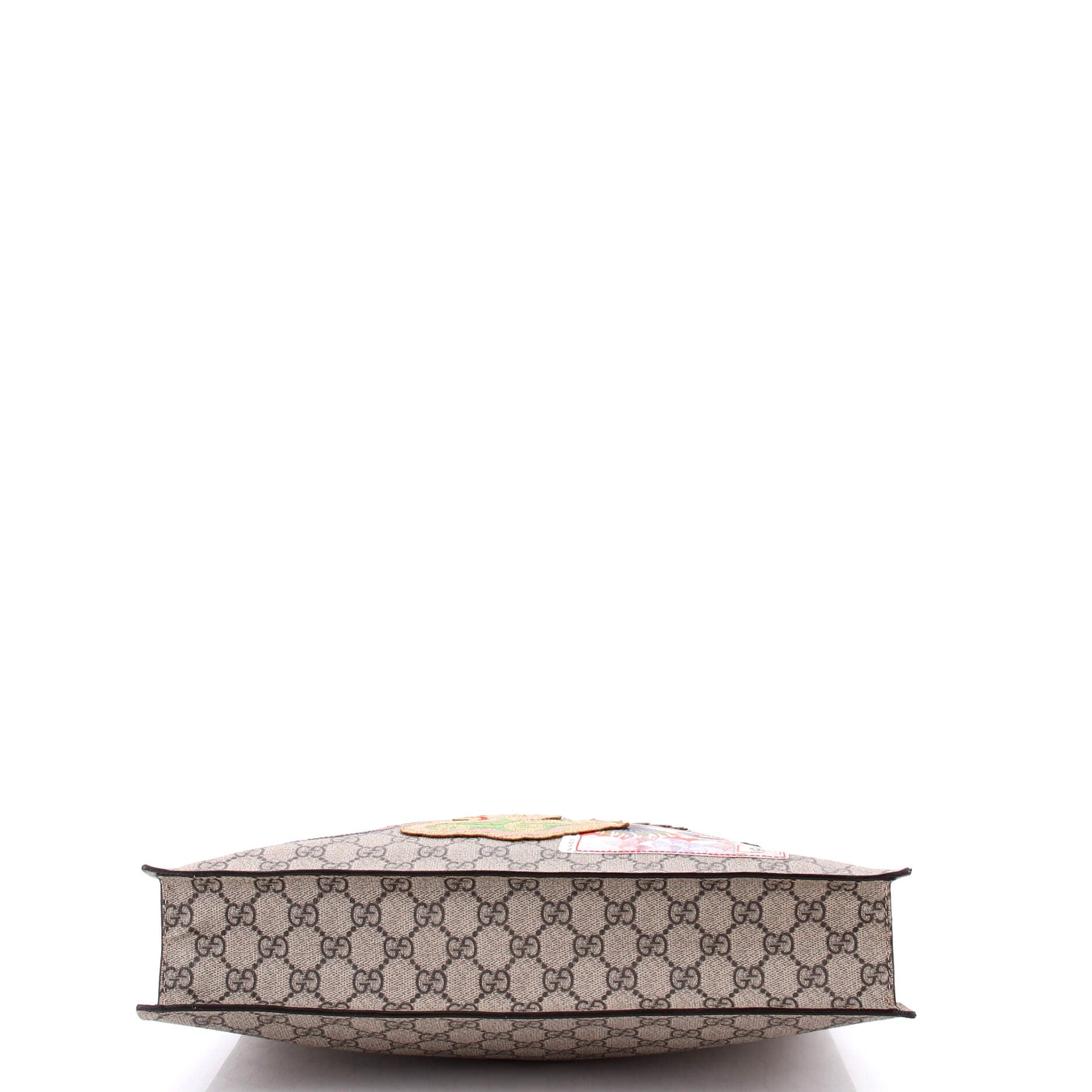 Gucci Courrier Convertible Soft Open Tote GG Coated Canvas with Applique North South