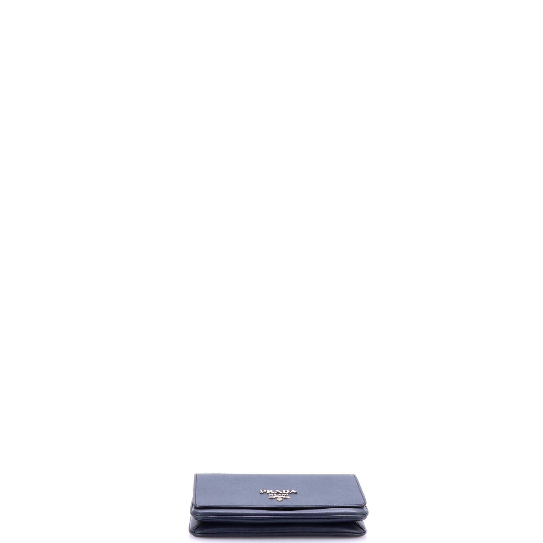 Prada Chain Flap Crossbody Bag Saffiano and Soft Calf Small