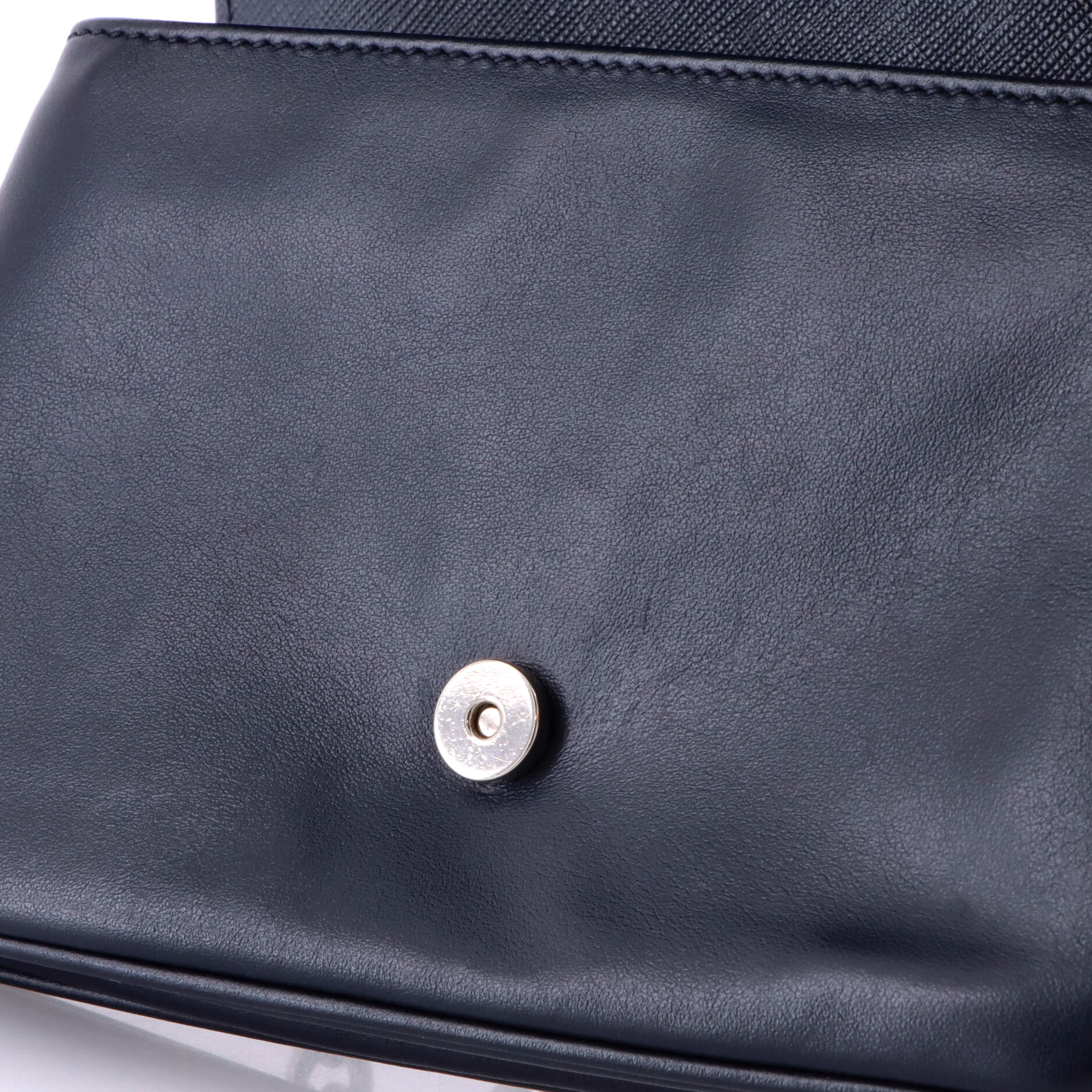 Prada Chain Flap Crossbody Bag Saffiano and Soft Calf Small