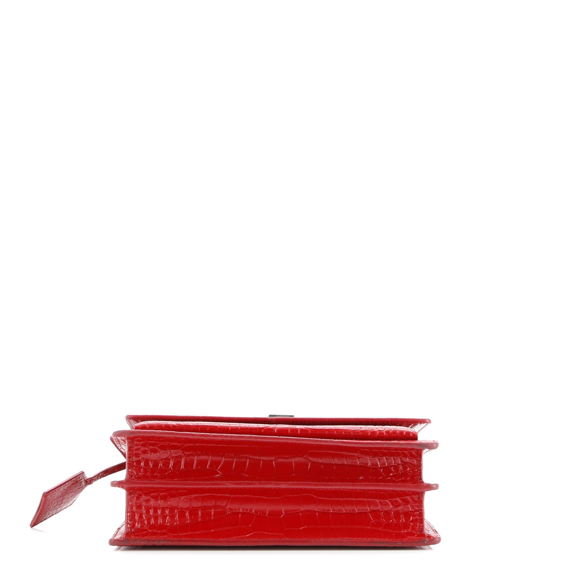 Saint Laurent Sunset Crossbody Bag Crocodile Embossed Leather Medium