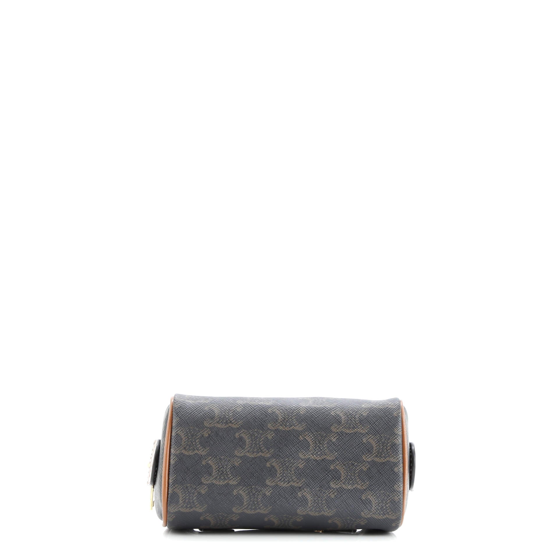 Celine Boston Bag Triomphe Coated Canvas Mini