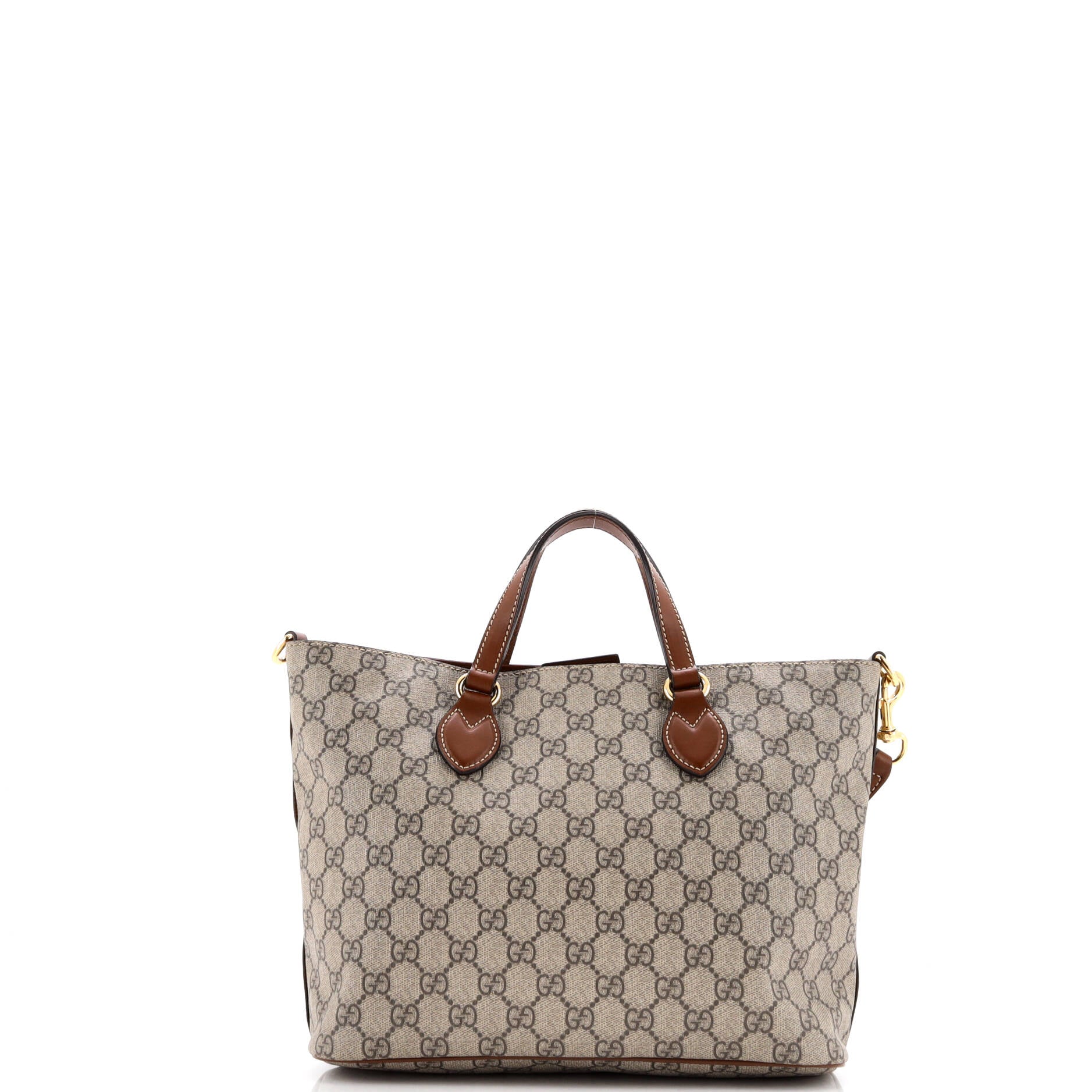 Gucci Convertible Soft Tote GG Coated Canvas with Leather Small