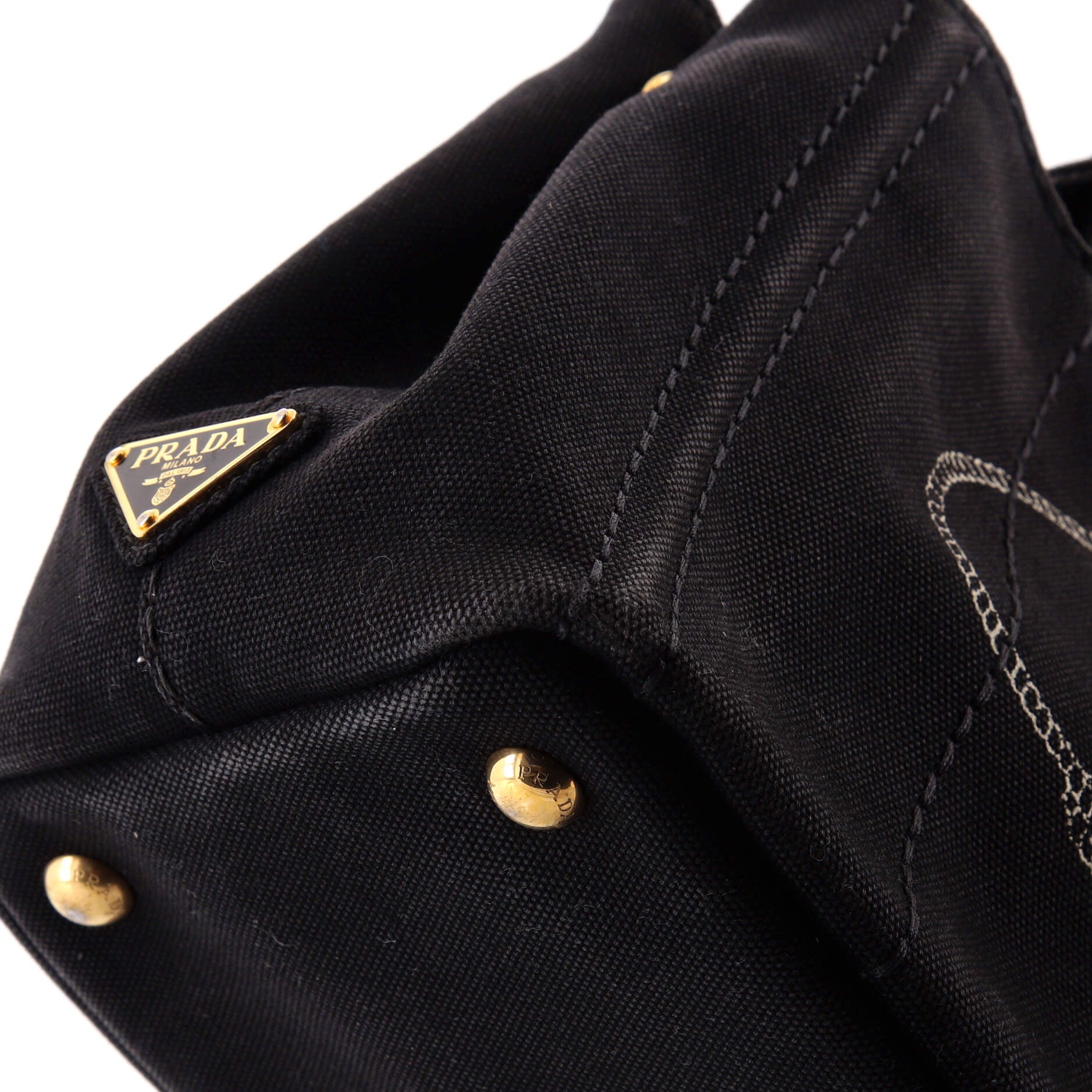 Prada Canapa Convertible Tote Canvas Mini