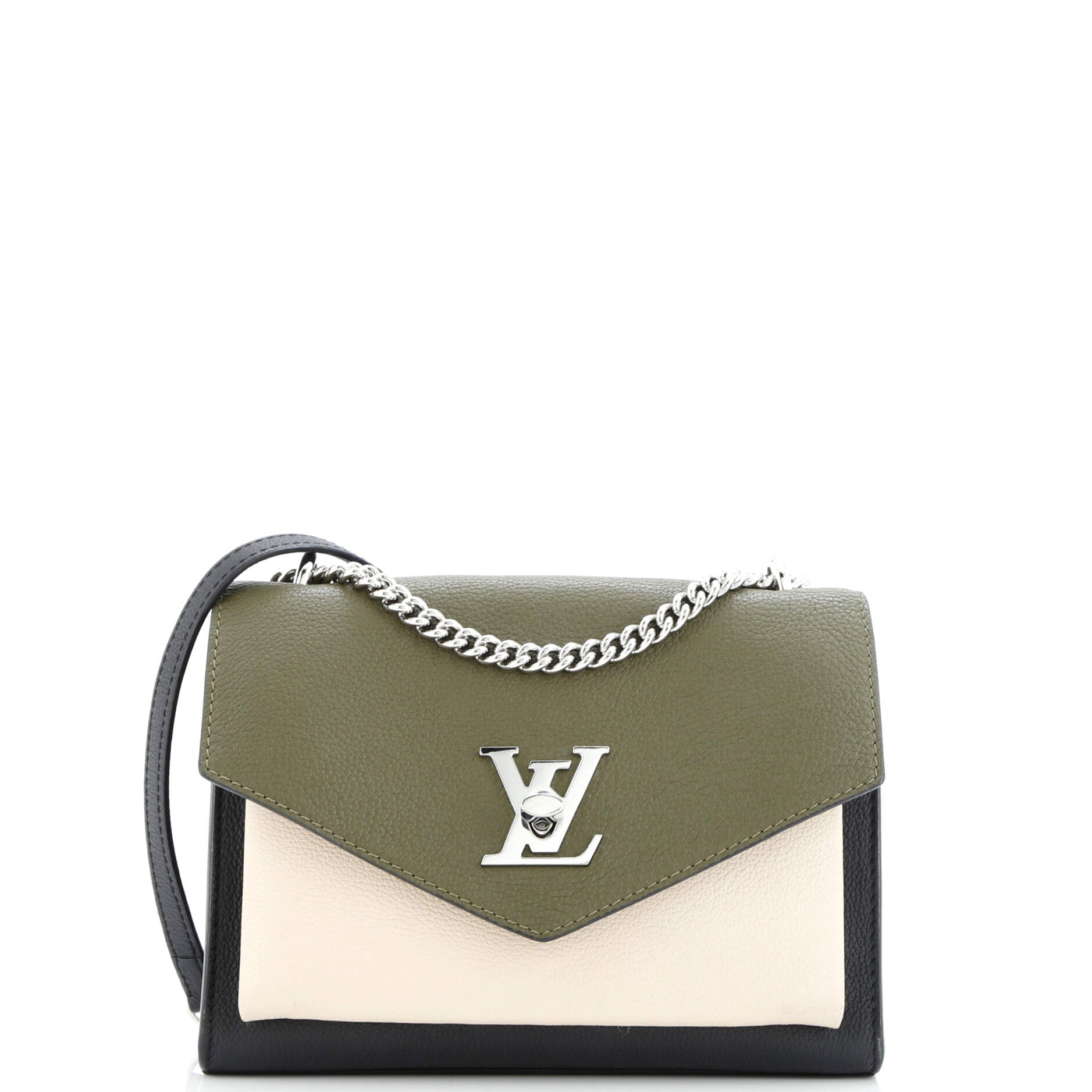 Louis Vuitton Mylockme Monochrome Handbag Leather BB