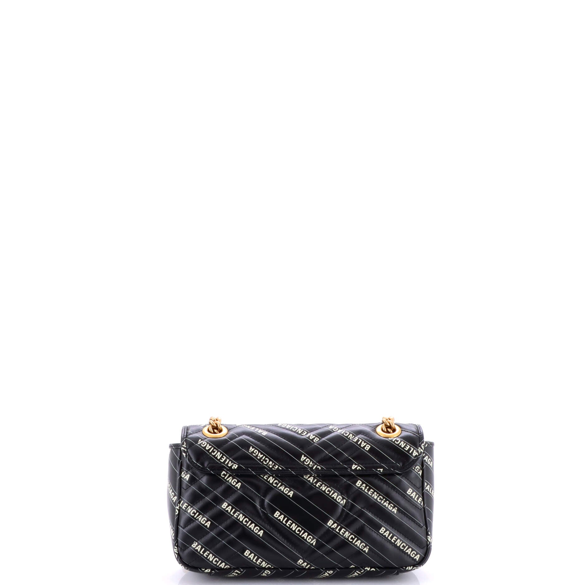 Gucci x Balenciaga The Hacker Project GG Marmont Flap Bag Printed Matelasse Leather Small