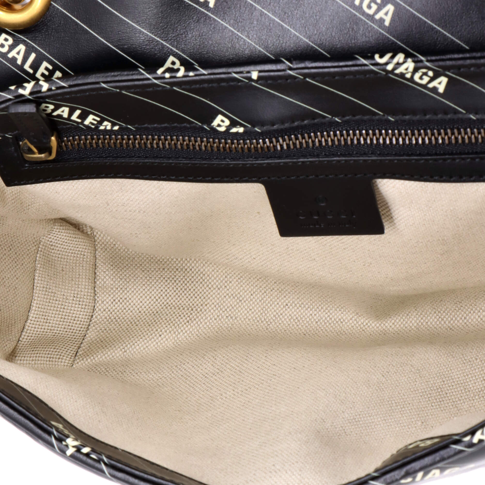 Gucci x Balenciaga The Hacker Project GG Marmont Flap Bag Printed Matelasse Leather Small
