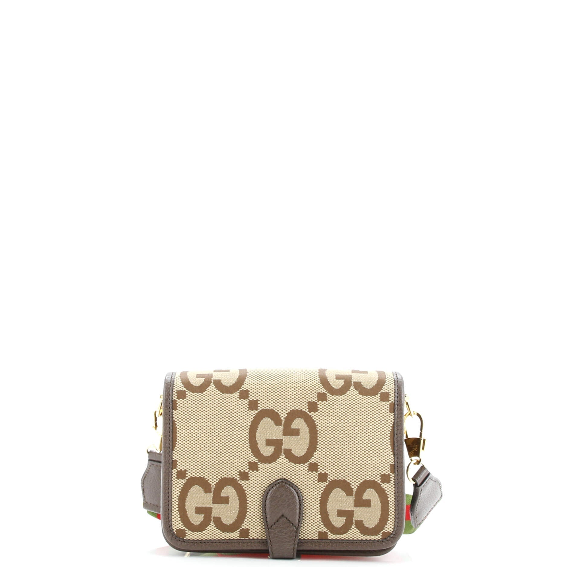 Gucci Buckle Messenger Bag Jumbo GG Canvas Small