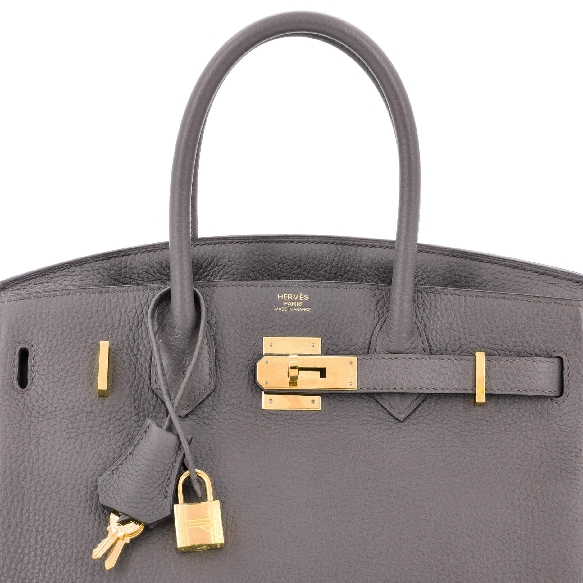 Hermes Birkin Handbag Grey Togo with Rose Gold Hardware 30