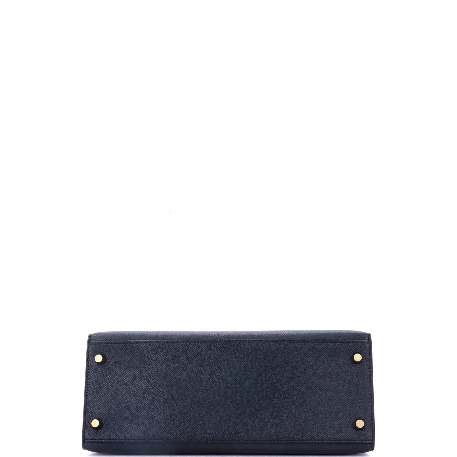 Hermes Kelly Handbag Blue Epsom with Gold Hardware 28