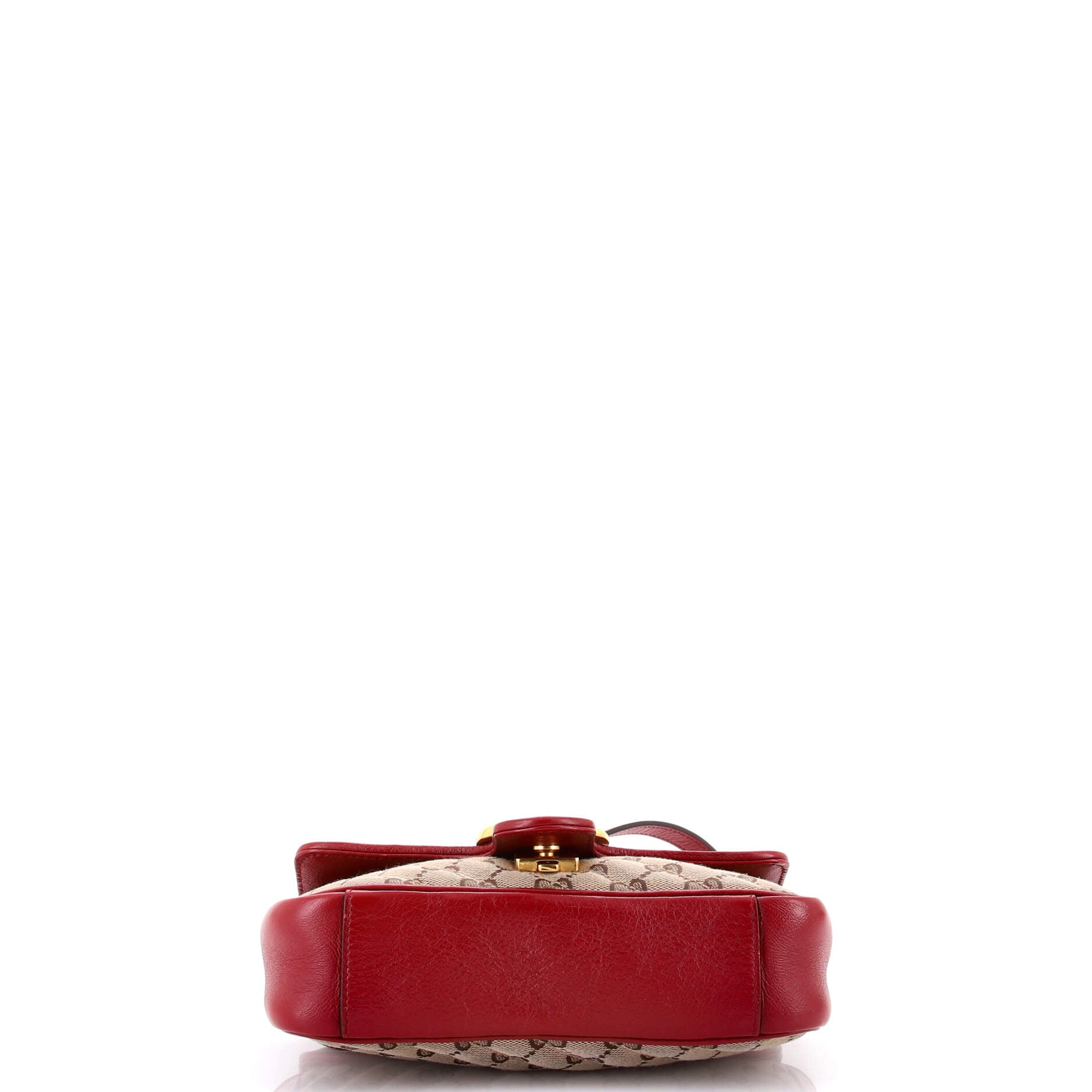 Gucci GG Marmont Flap Bag Diagonal Quilted GG Canvas with Leather Mini