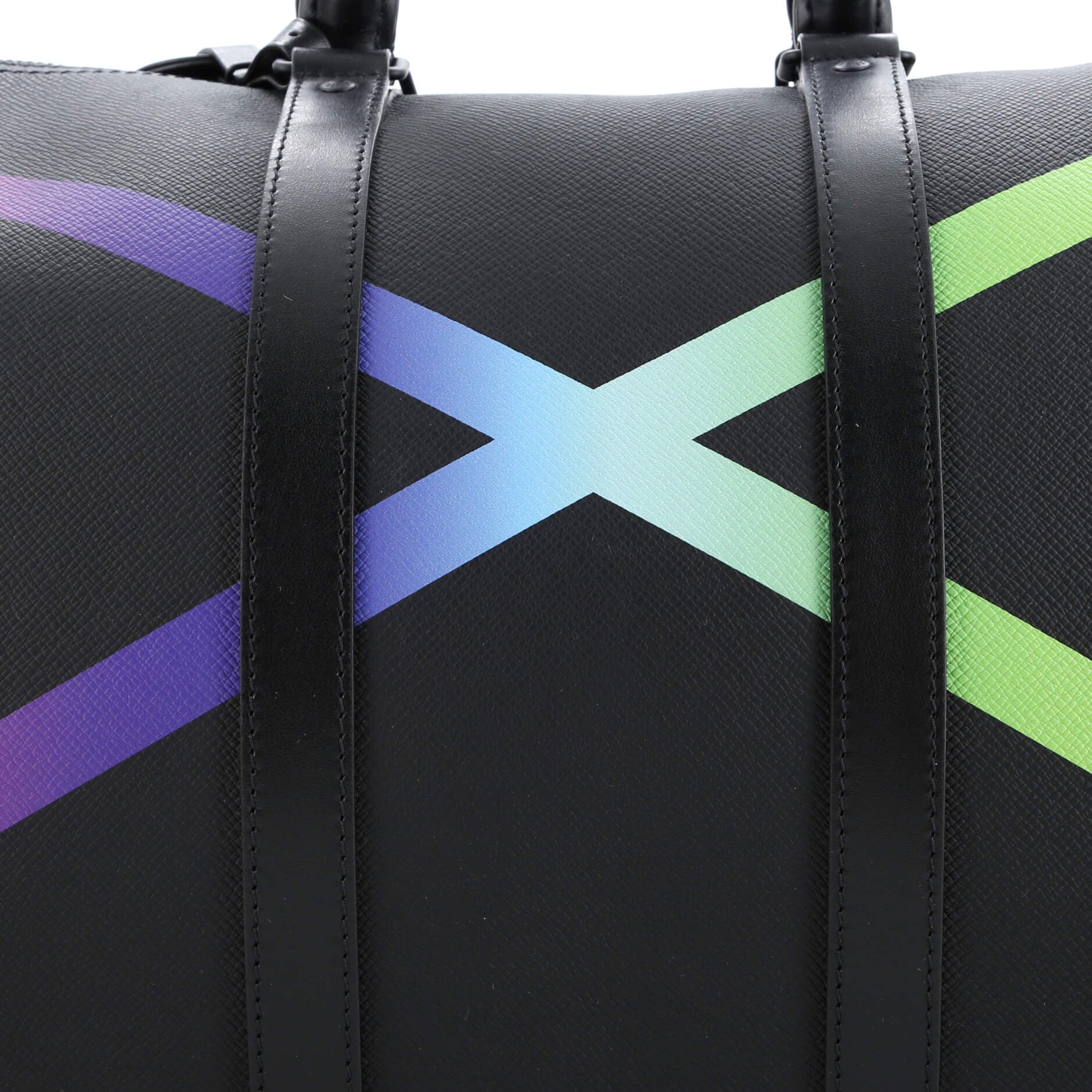 Louis Vuitton Keepall Bandouliere Bag Rainbow Taiga Leather 50