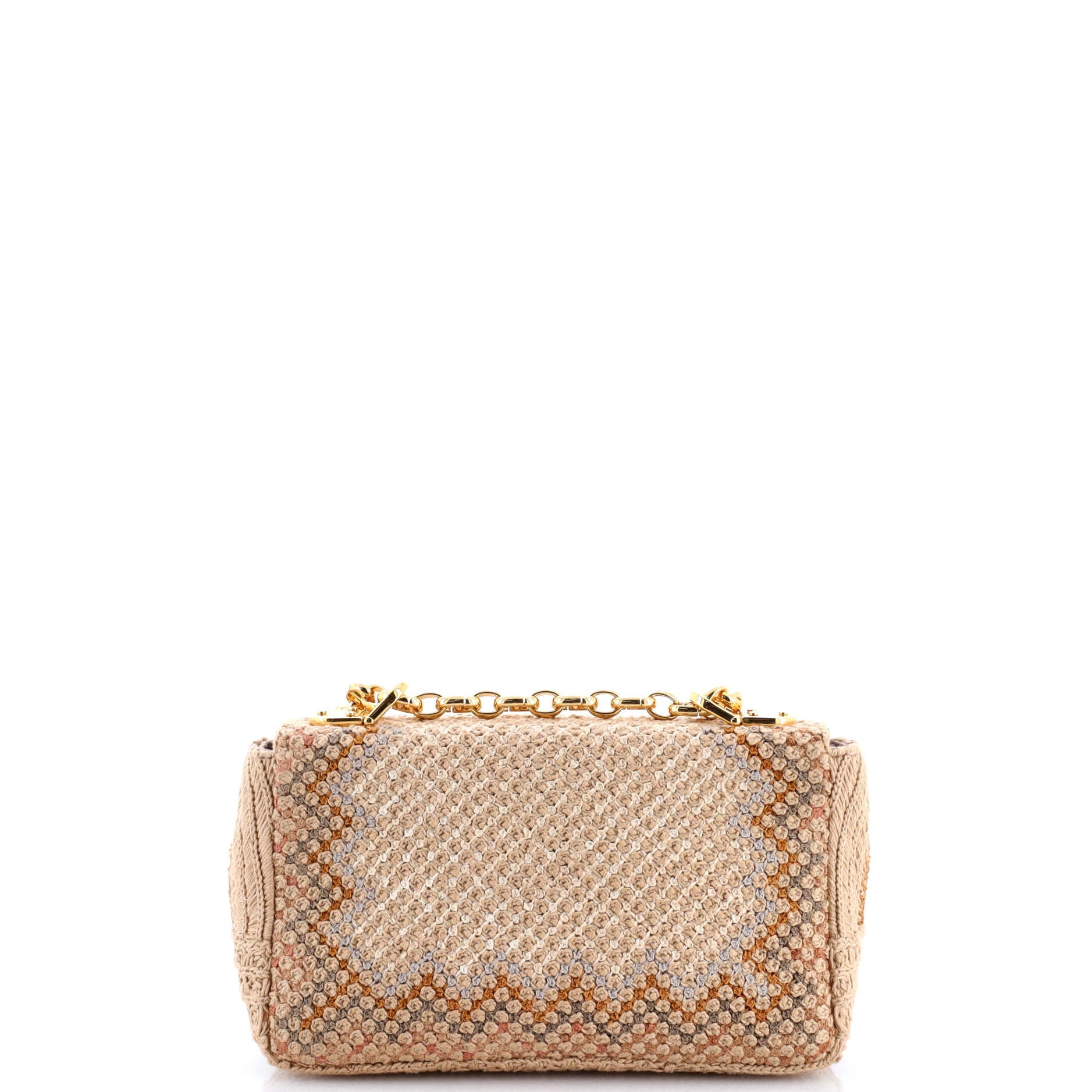 Christian Dior Caro Bag Cannage Quilt Embroidered Cotton Small