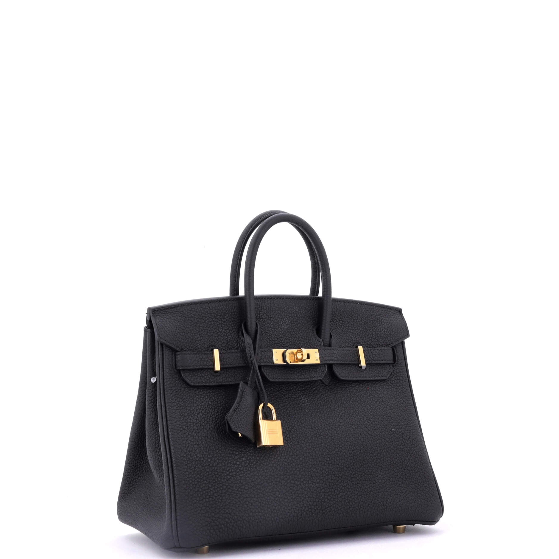 Hermes Birkin Handbag Black Togo with Gold Hardware 25