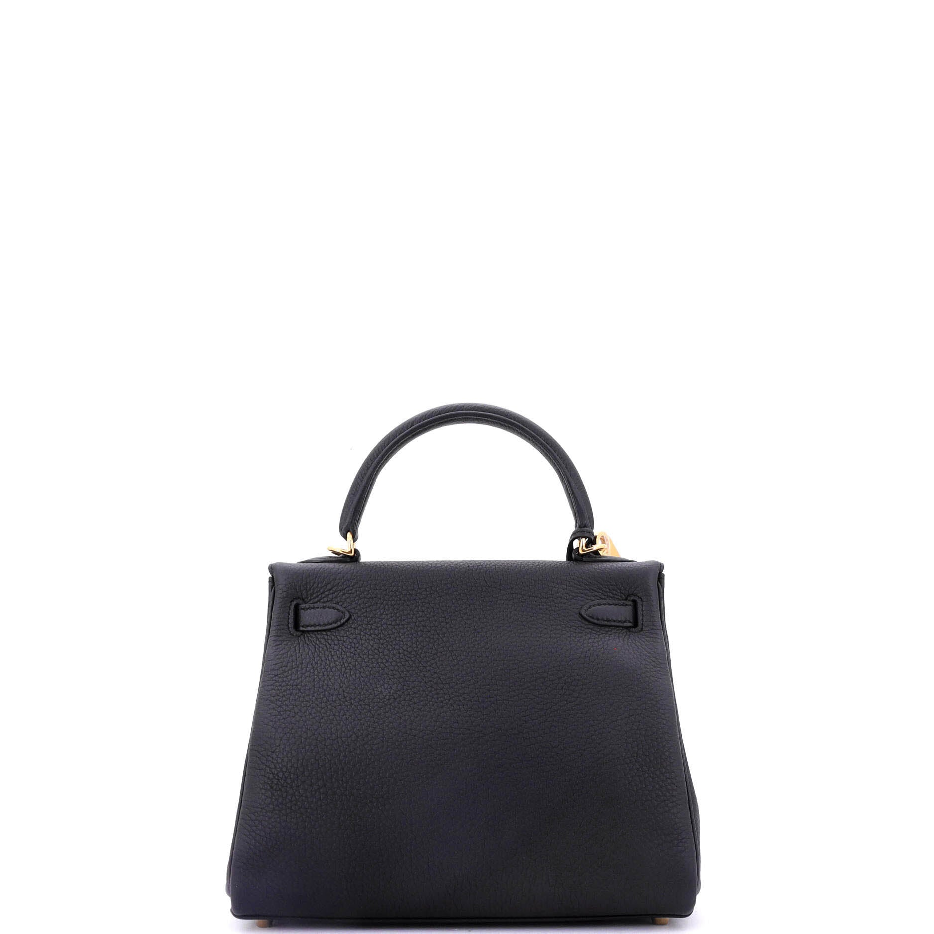 Hermes Kelly Handbag Black Togo with Gold Hardware 25
