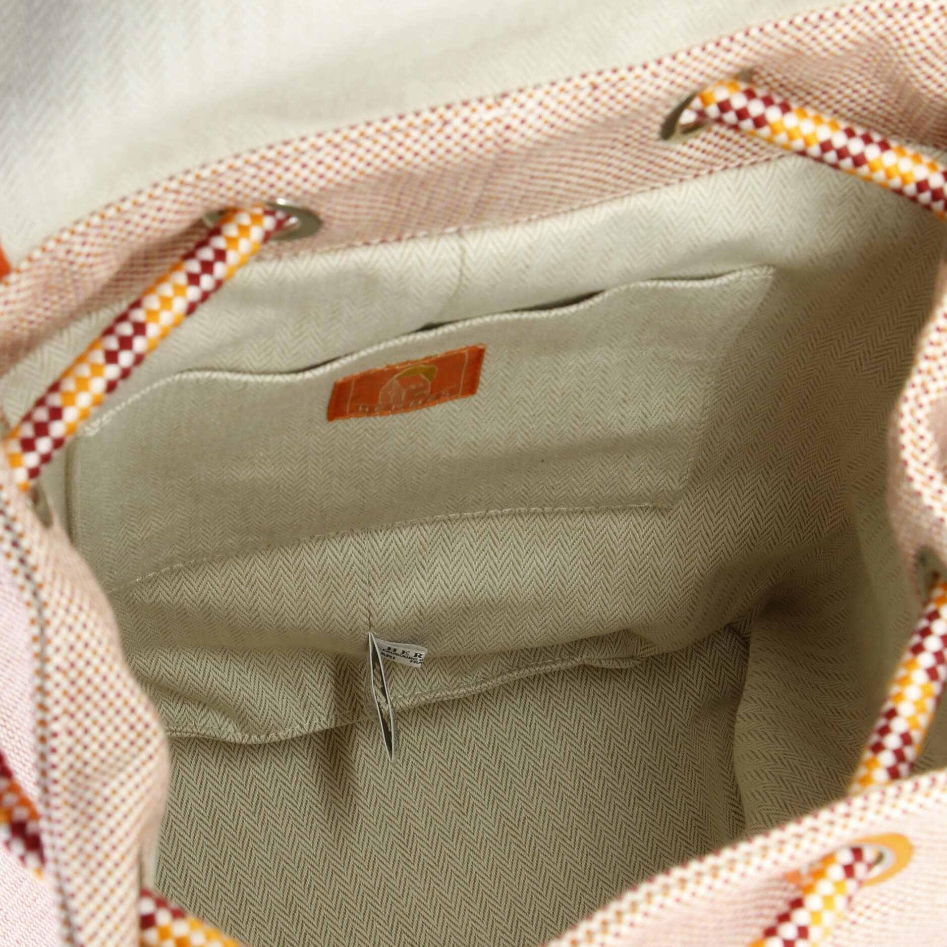 Hermes Les Cabanes Backpack Embroidered Toile