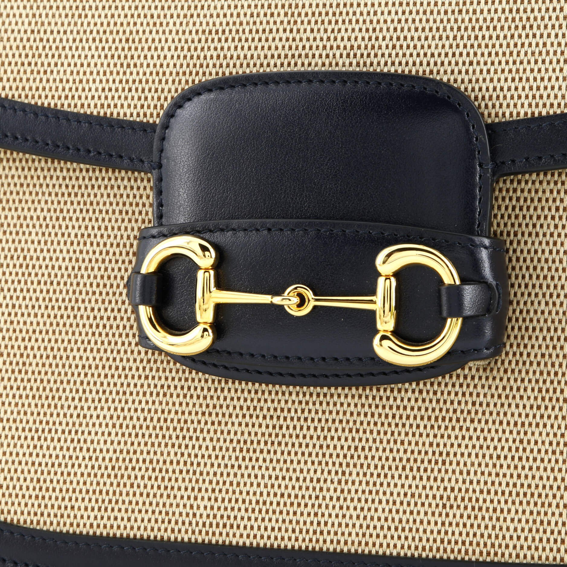 Gucci Horsebit 1955 Shoulder Bag Canvas and Leather Small