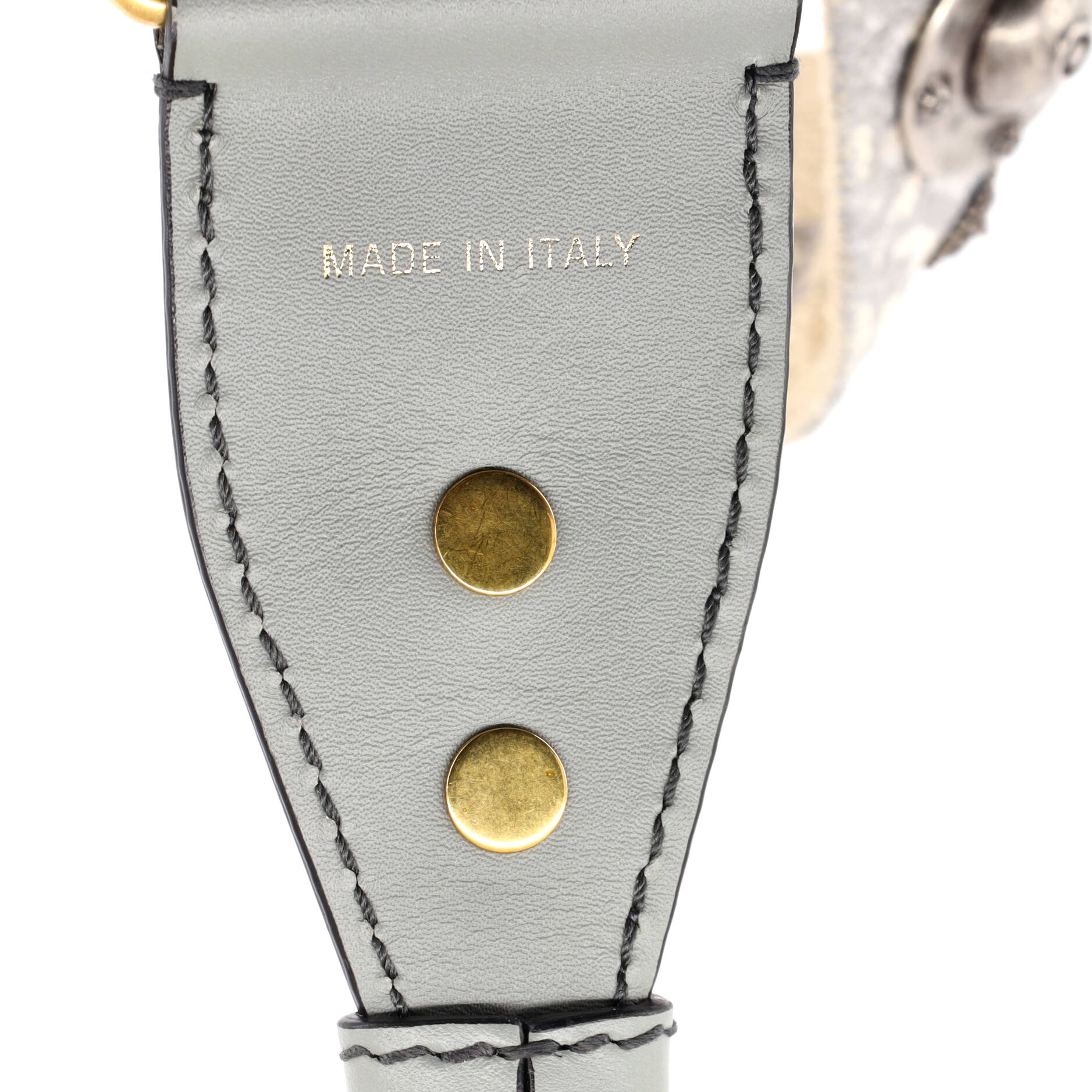 Christian Dior Shoulder Strap Embellished Oblique Canvas