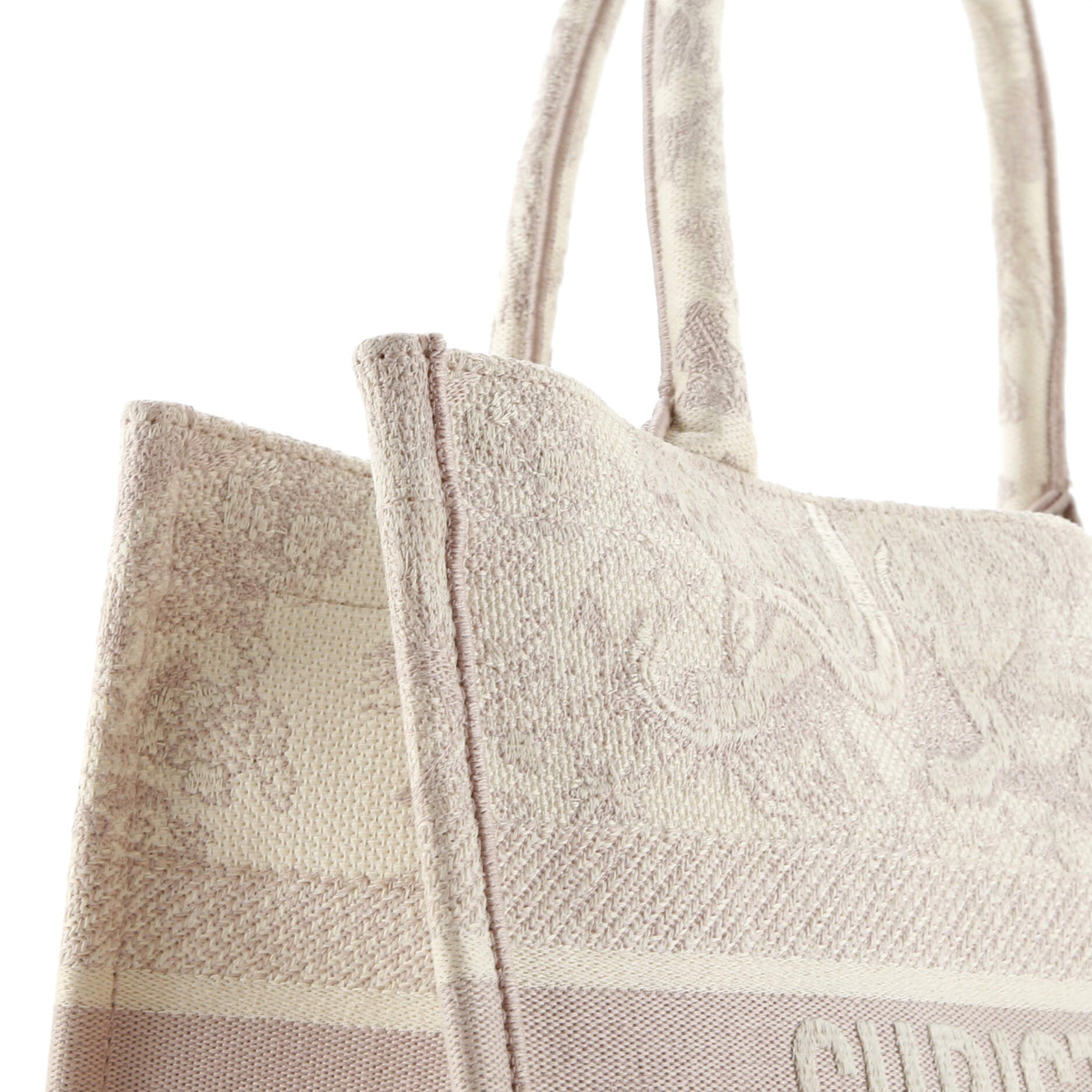 Christian Dior Book Tote Embroidered Canvas Medium