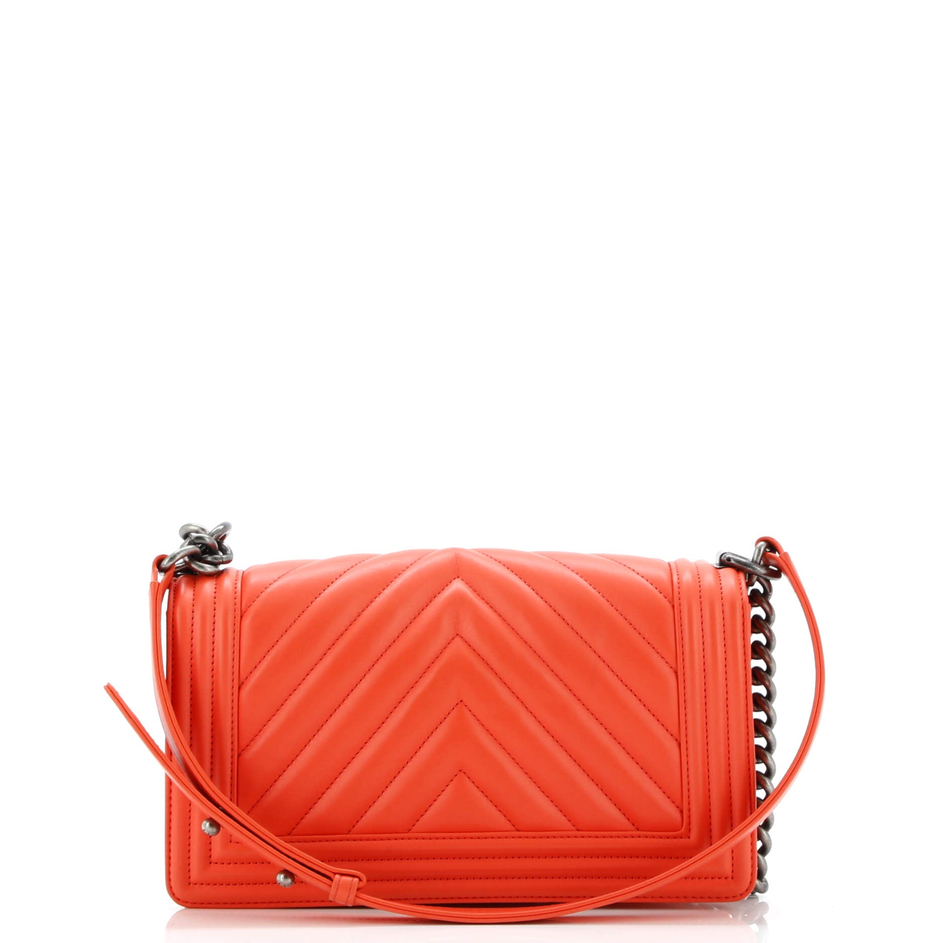 Chanel Boy Flap Bag Chevron Calfskin Old Medium