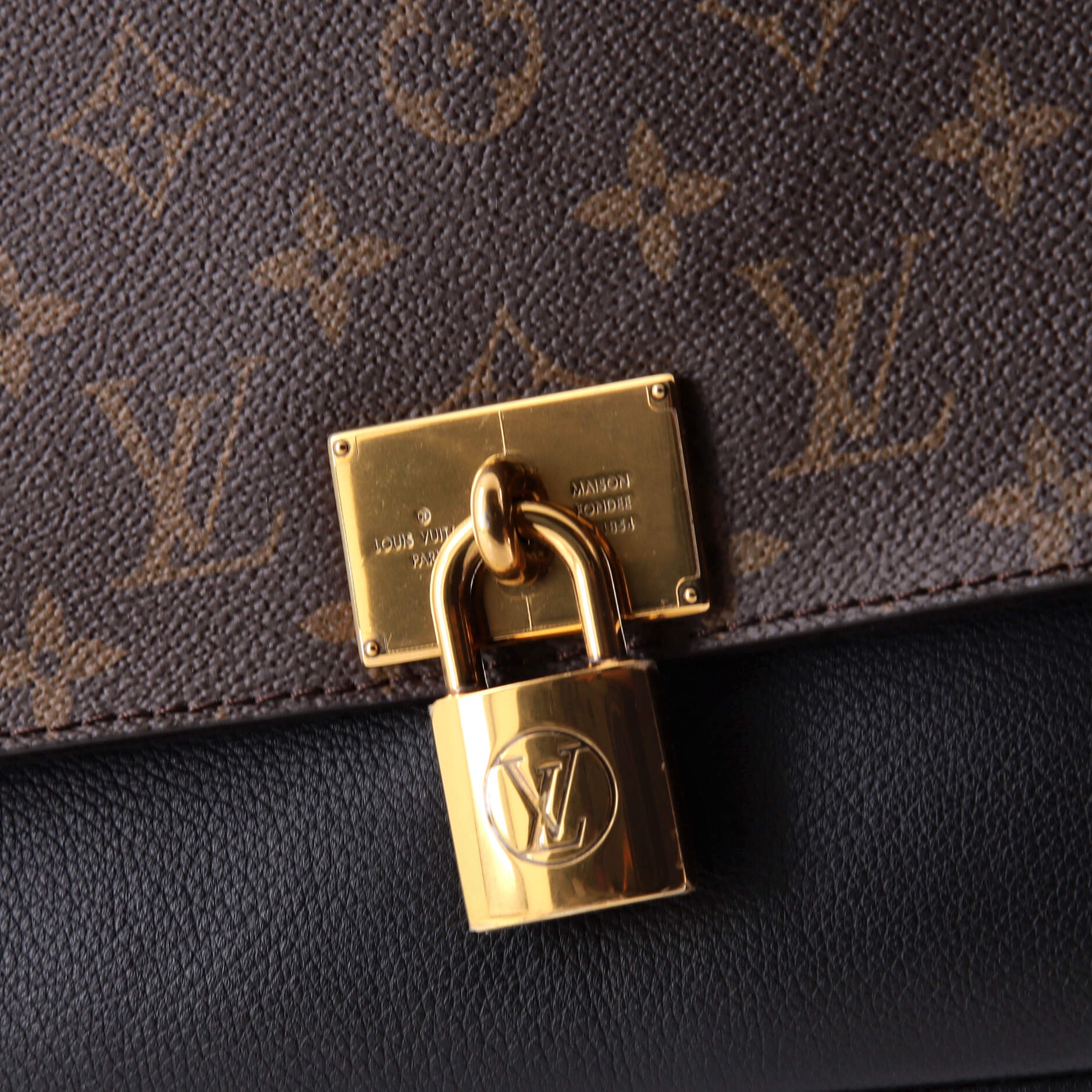 Louis Vuitton Marignan Handbag Monogram Canvas with Leather