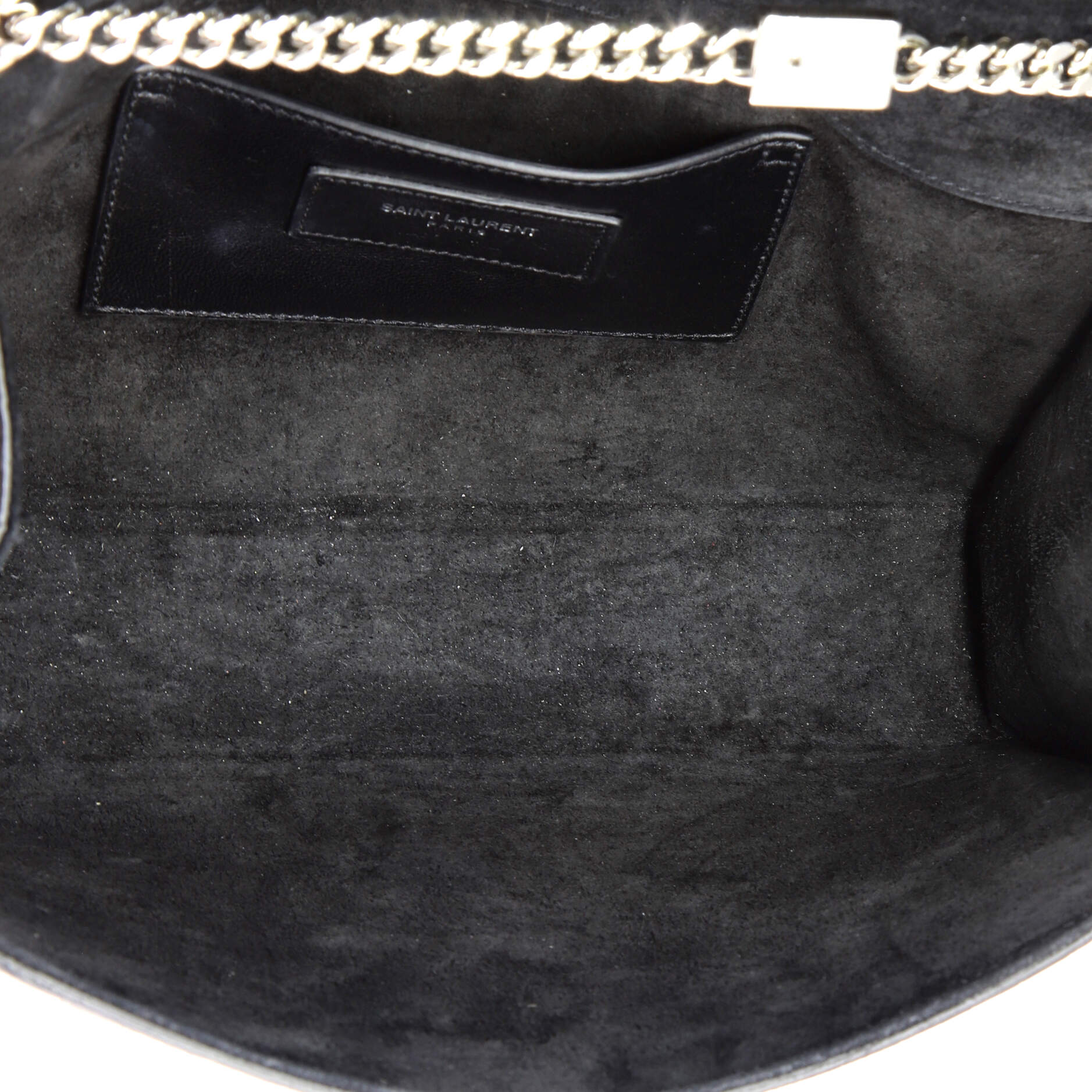 Saint Laurent Classic Monogram Tassel Crossbody Bag Crocodile Embossed Leather Medium