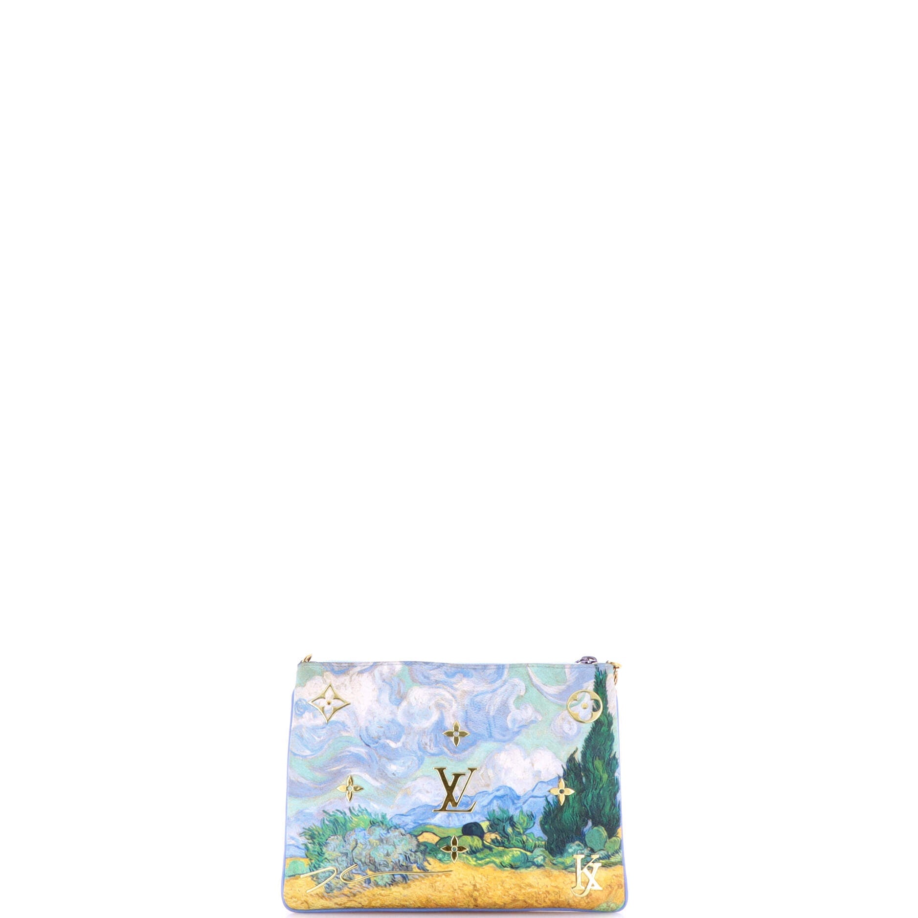 Louis Vuitton Pochette Clutch Limited Edition Jeff Koons Van Gogh Print Canvas
