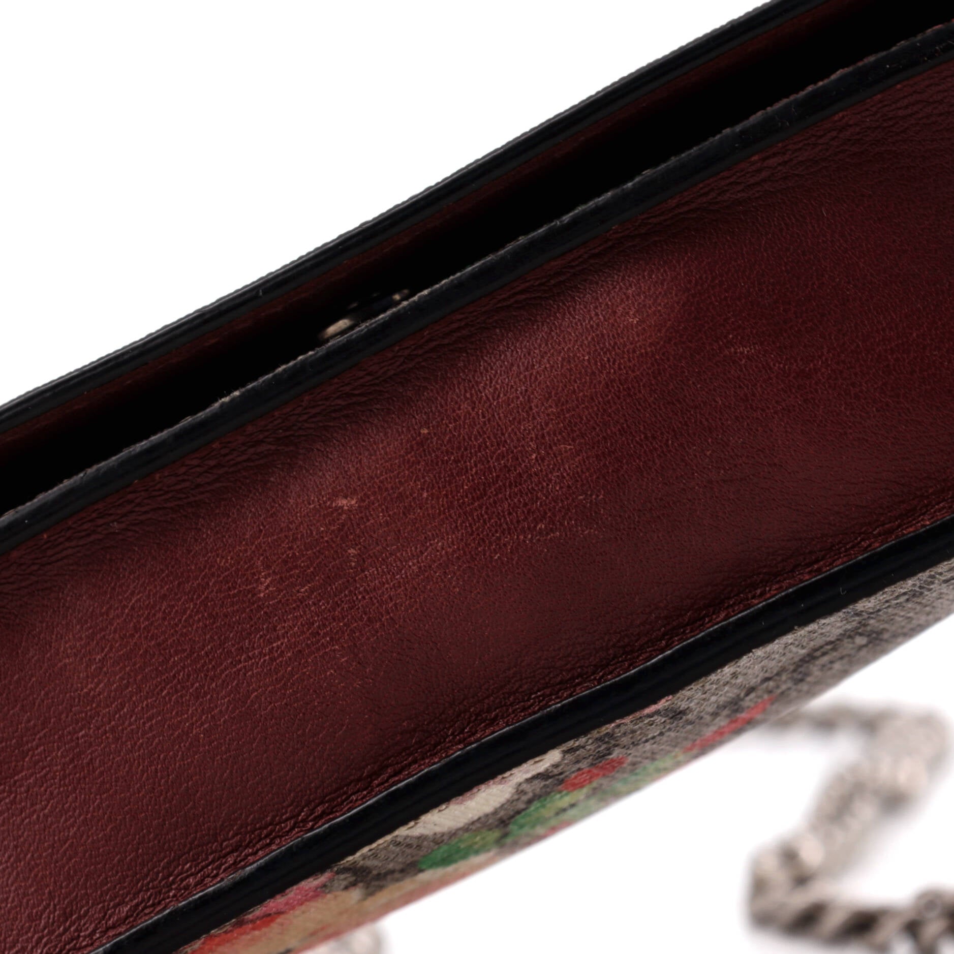 Gucci Chain Wallet Blooms Print GG Coated Canvas