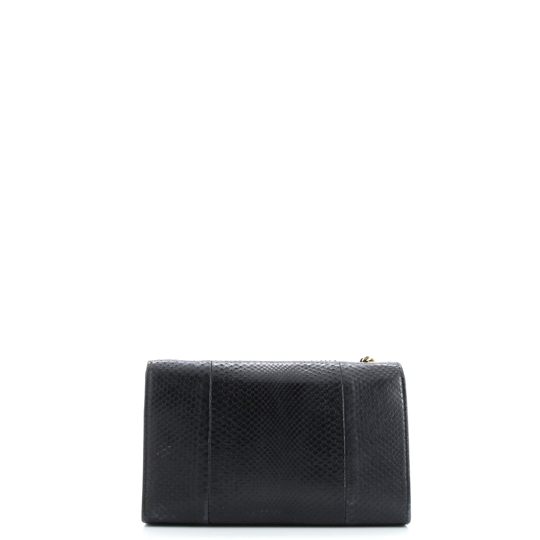 Saint Laurent Classic Monogram Tassel Crossbody Bag Python Embossed Leather Medium