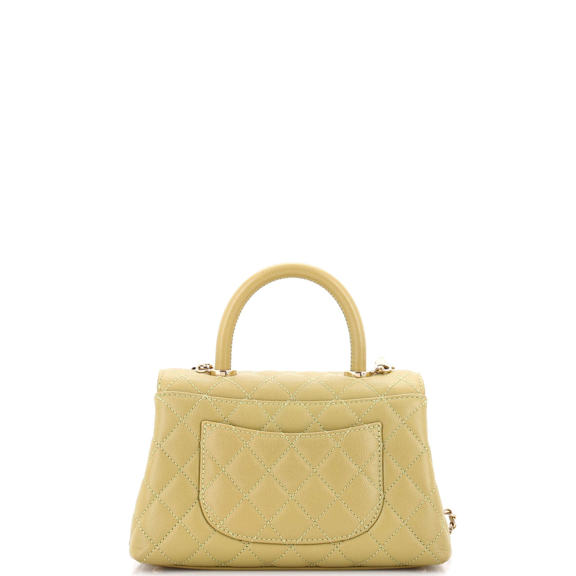 Chanel Coco Top Handle Bag Quilted Caviar Mini