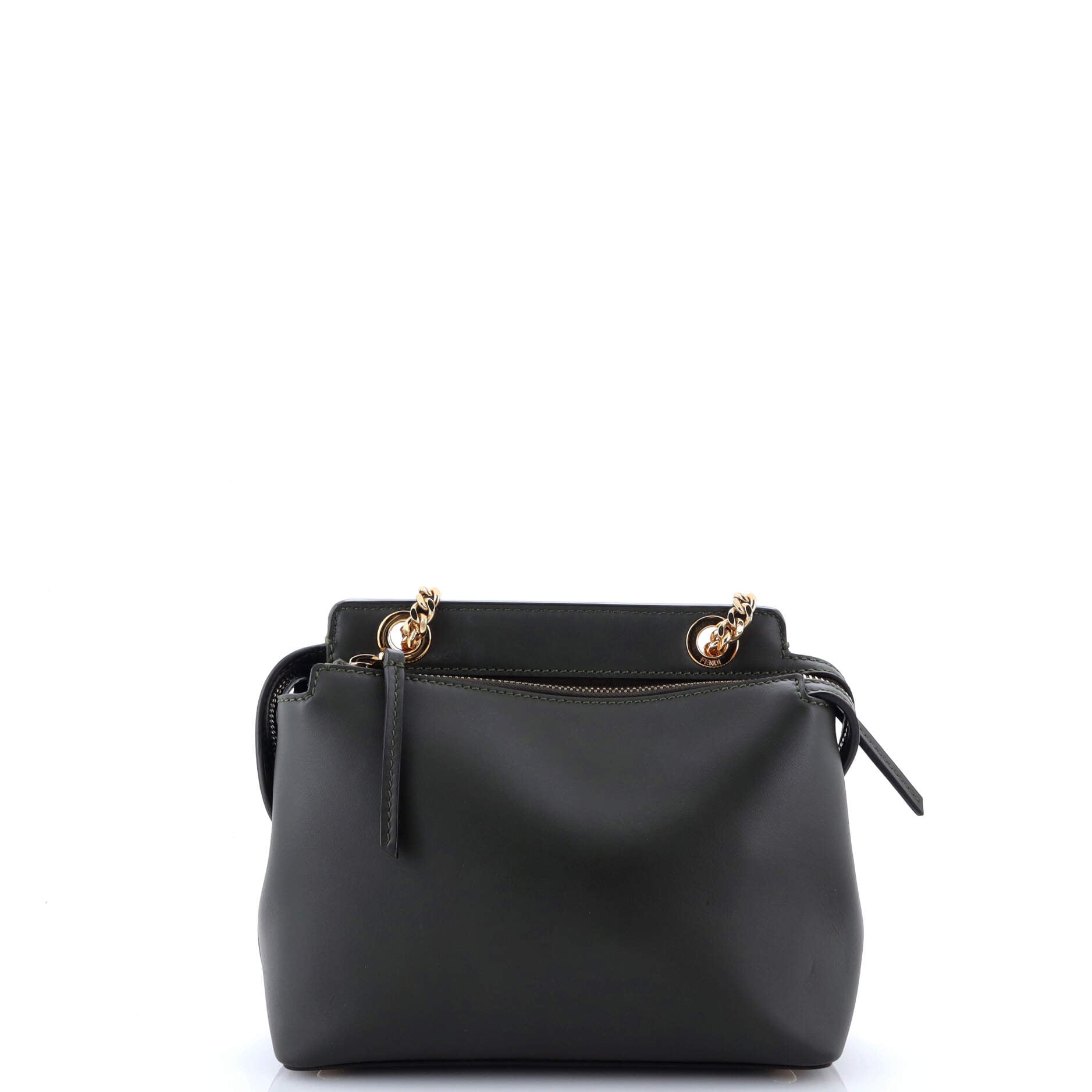 Fendi Flowerland DotCom Convertible Satchel Embellished Leather Small