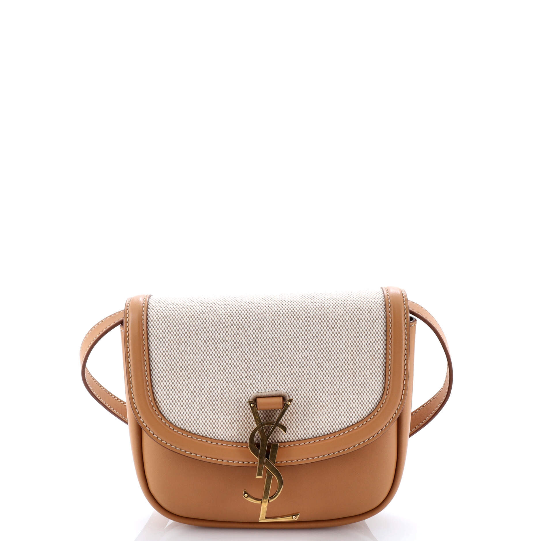 Saint Laurent Kaia Shoulder Bag Canvas and Leather Small