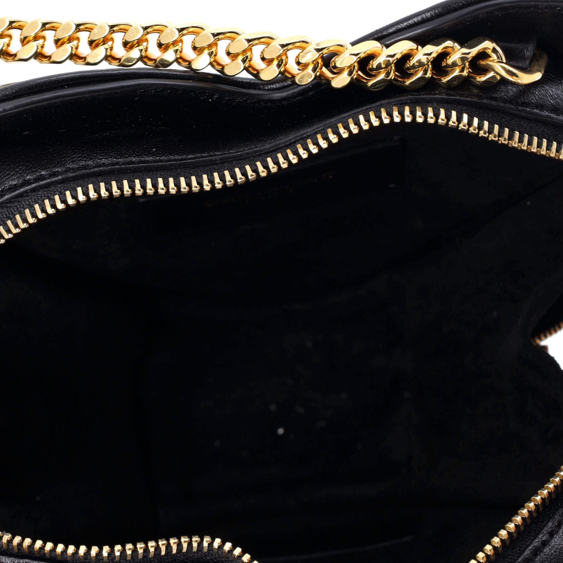 Saint Laurent Love Heart Chain Bag Matelasse Chevron Leather Small