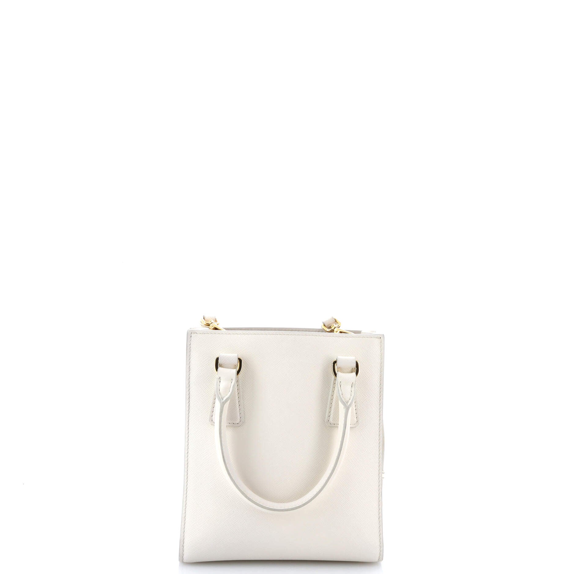 Prada Convertible Open Tote Saffiano Leather Mini